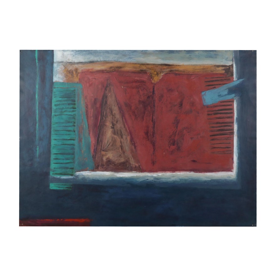 Charles Battaglini Abstract Oil Painting, Late 20th-21st Century