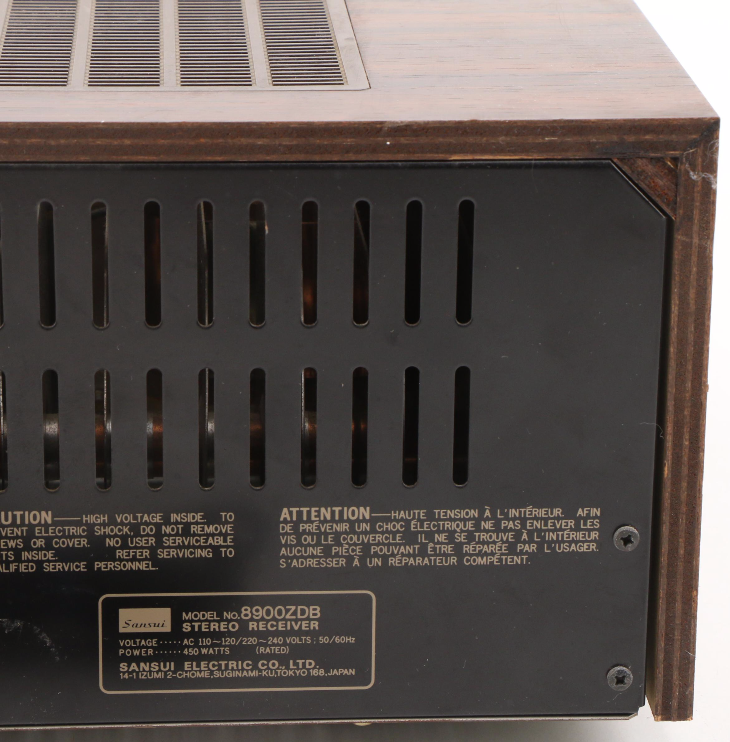 Sansui 8900ZDB Digital Quartz Synthesizer DC Stereo Receiver, 1980s