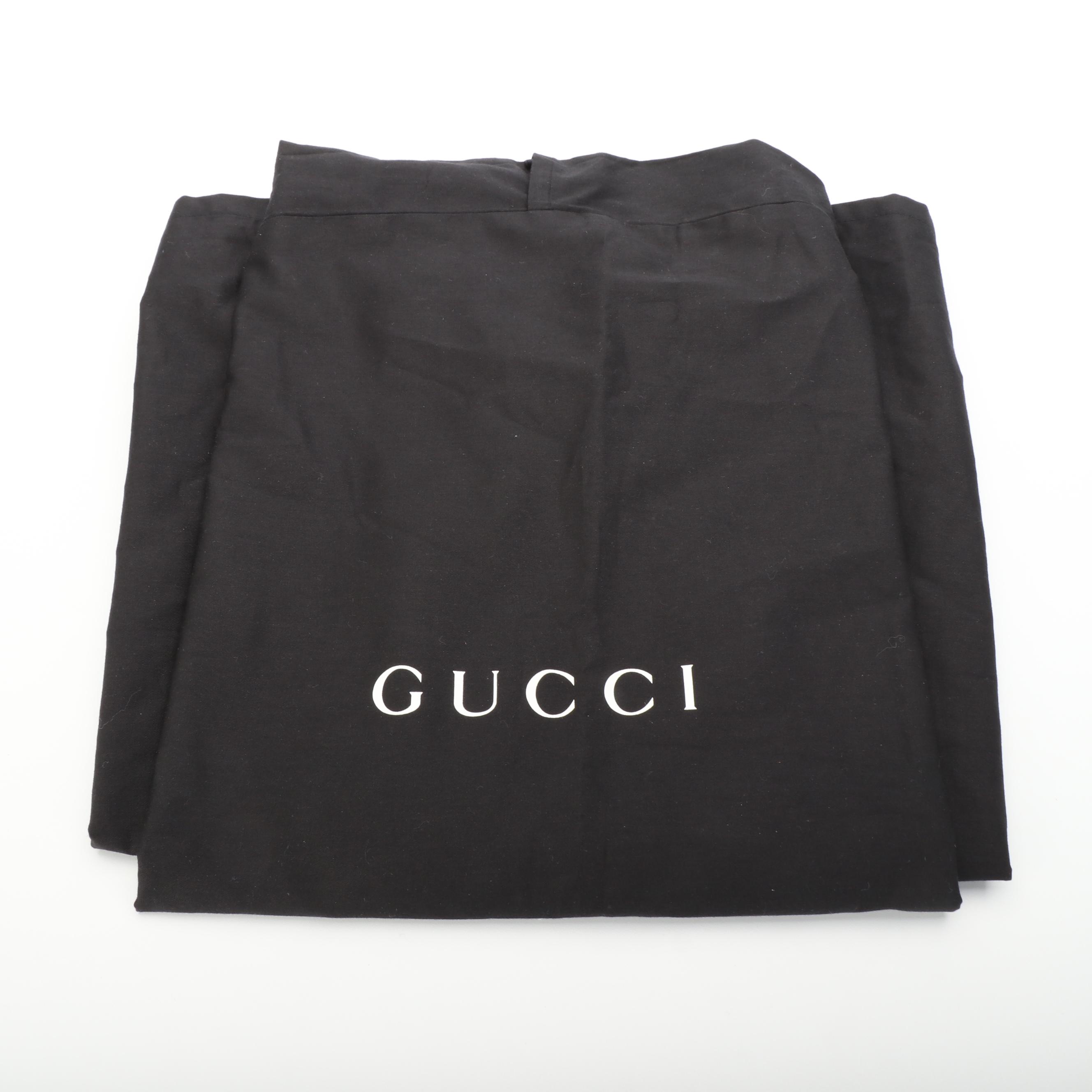 Gucci 2019 Style Book, Boxes, Shoe Horns, and Garment Cover with Prada Dust Bag