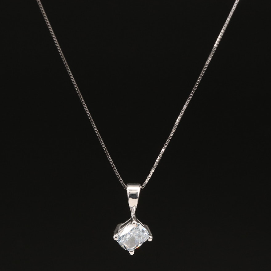 14K 0.61 CT Lab Grown Diamond Pendant Necklace