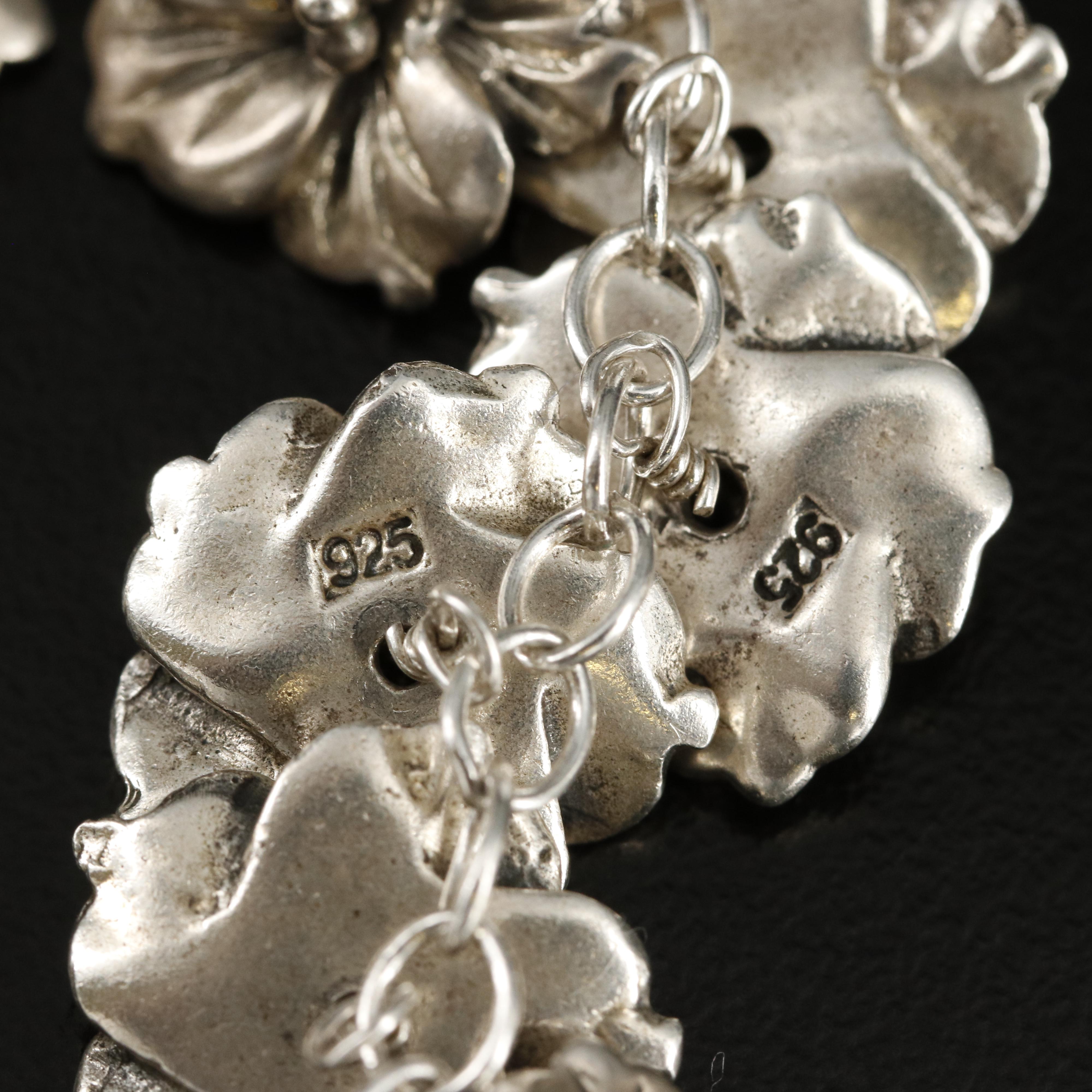 Sterling Flower Bracelet