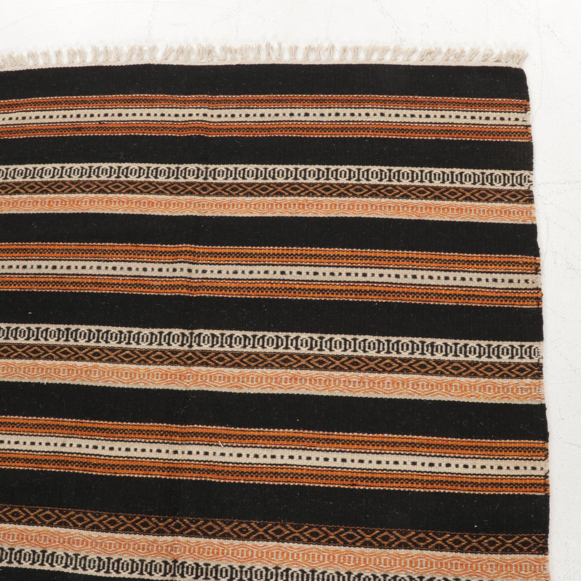 3'11 x 6'3 Handwoven Geometric Kilim Area Rug