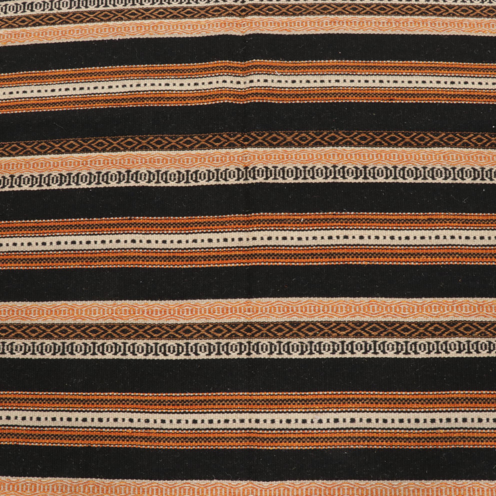 3'11 x 6'3 Handwoven Geometric Kilim Area Rug