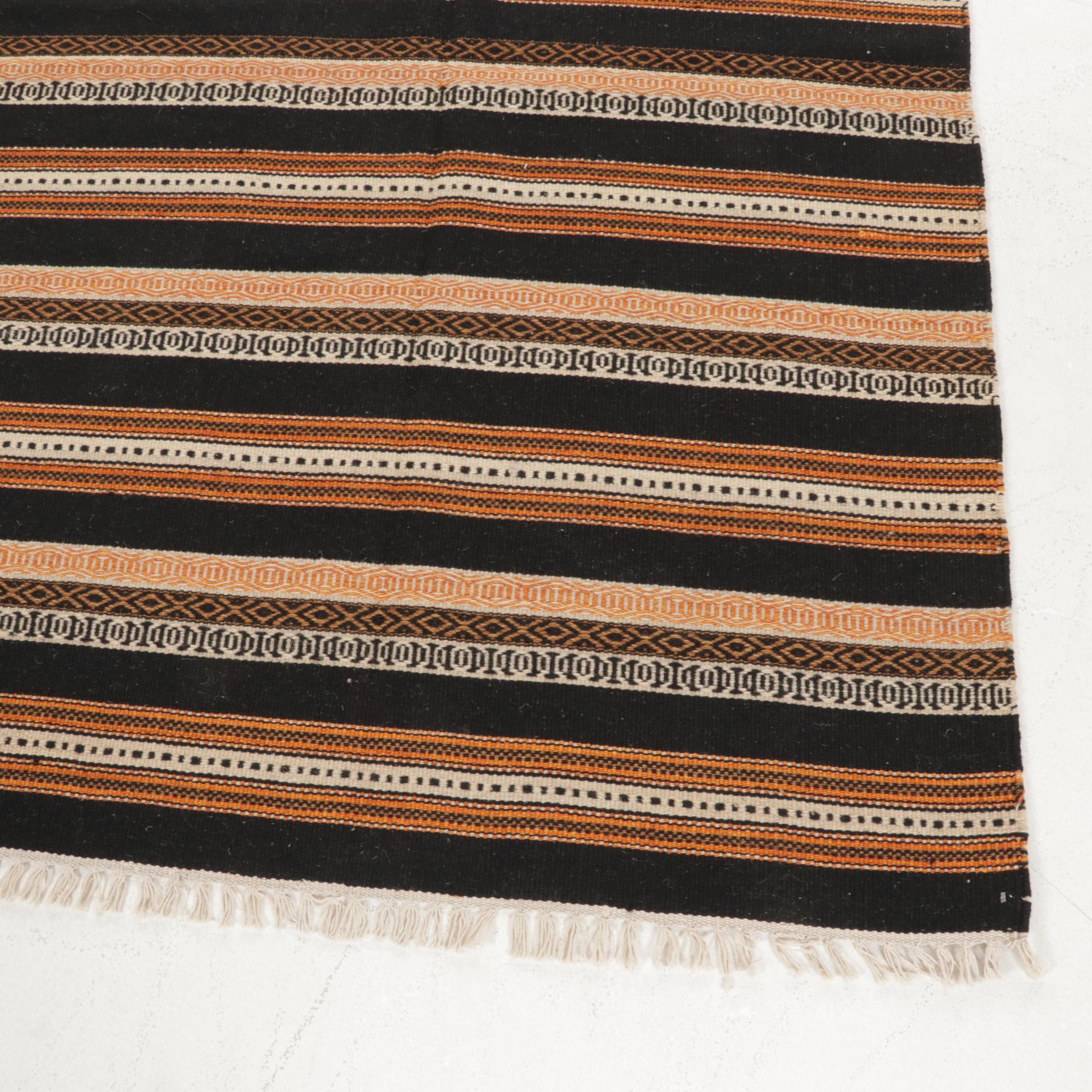 3'11 x 6'3 Handwoven Geometric Kilim Area Rug