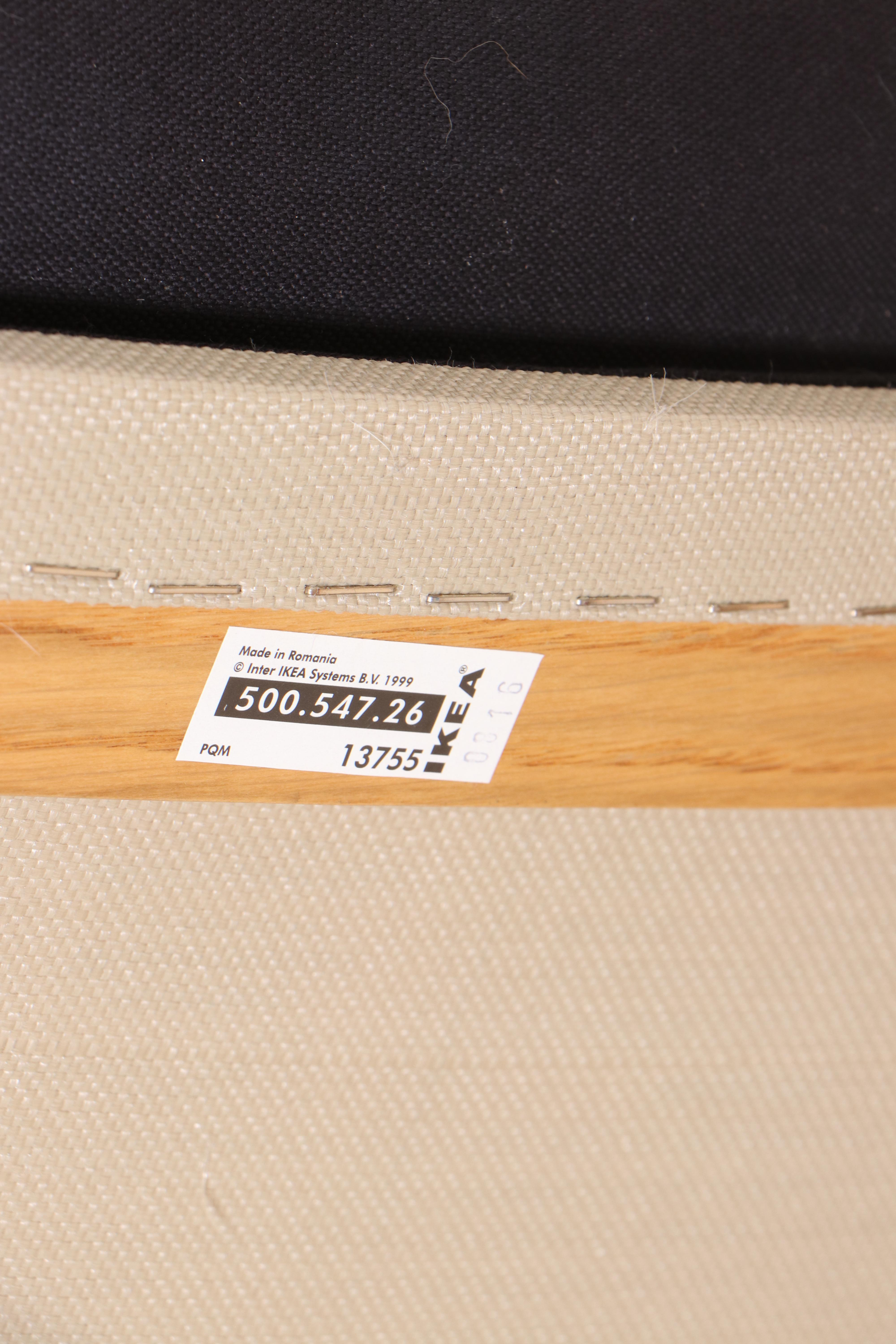 IKEA Laminated Oak Cantilevered Chair and Ottoman