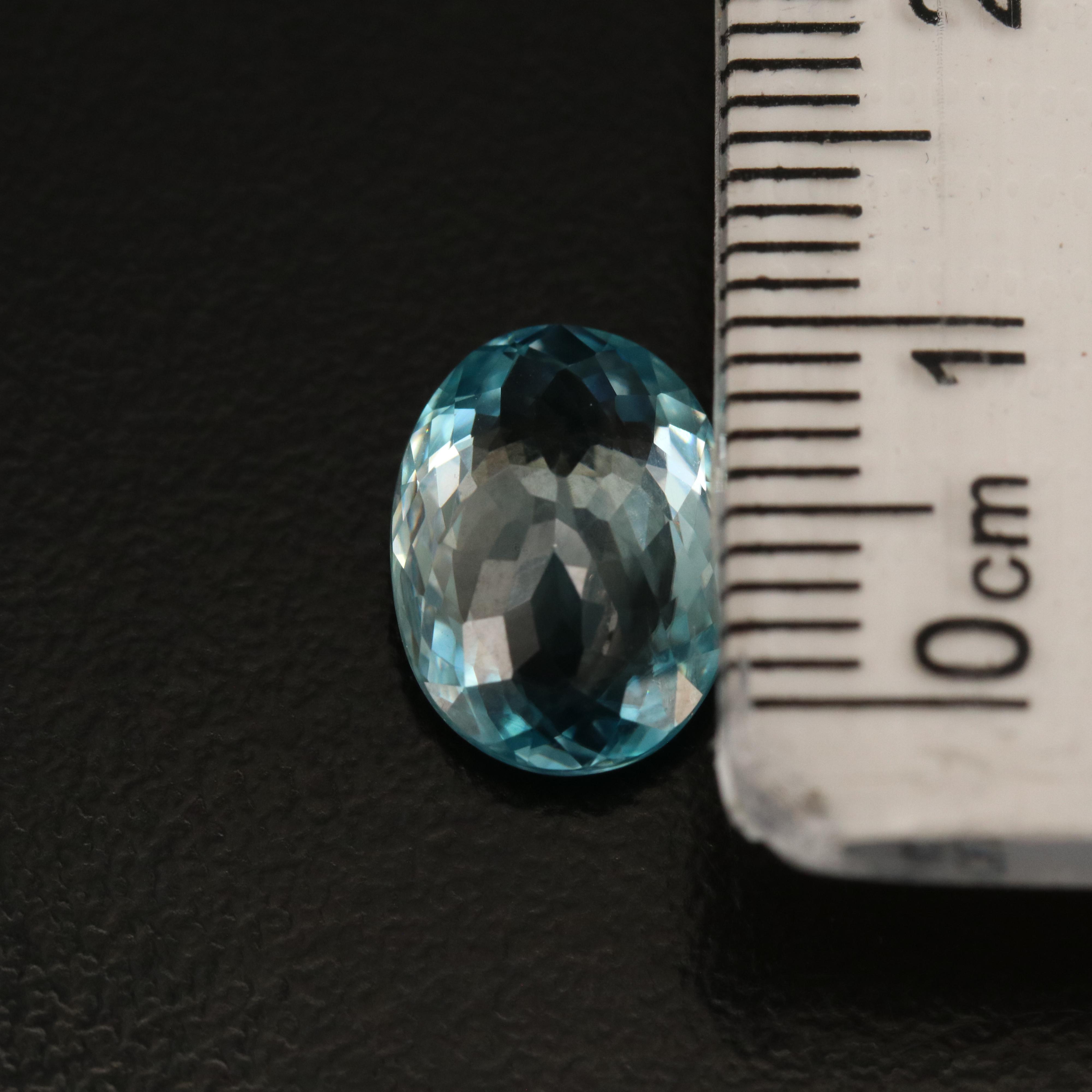 Loose 4.65 CT Oval Faceted Zircon