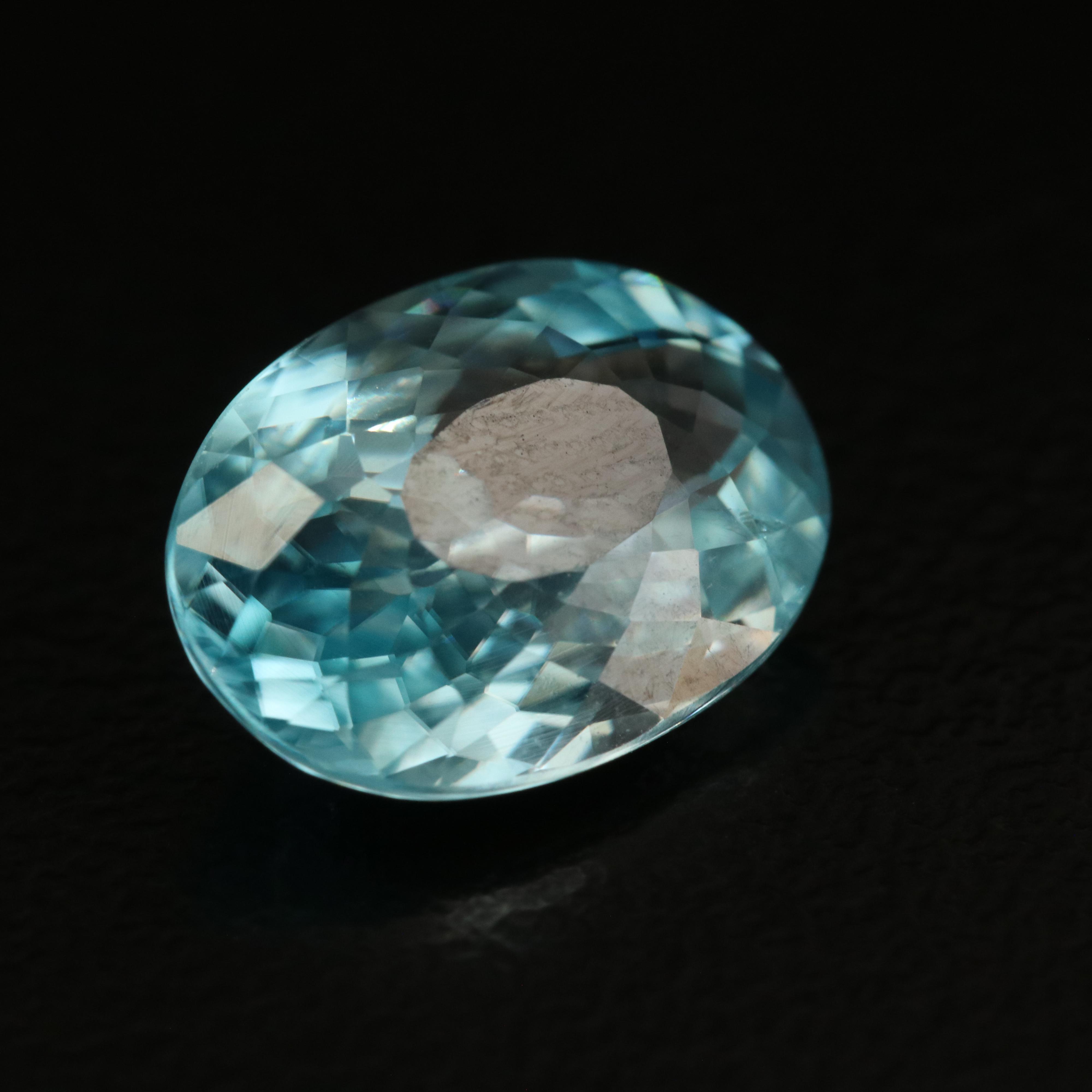 Loose 4.65 CT Oval Faceted Zircon