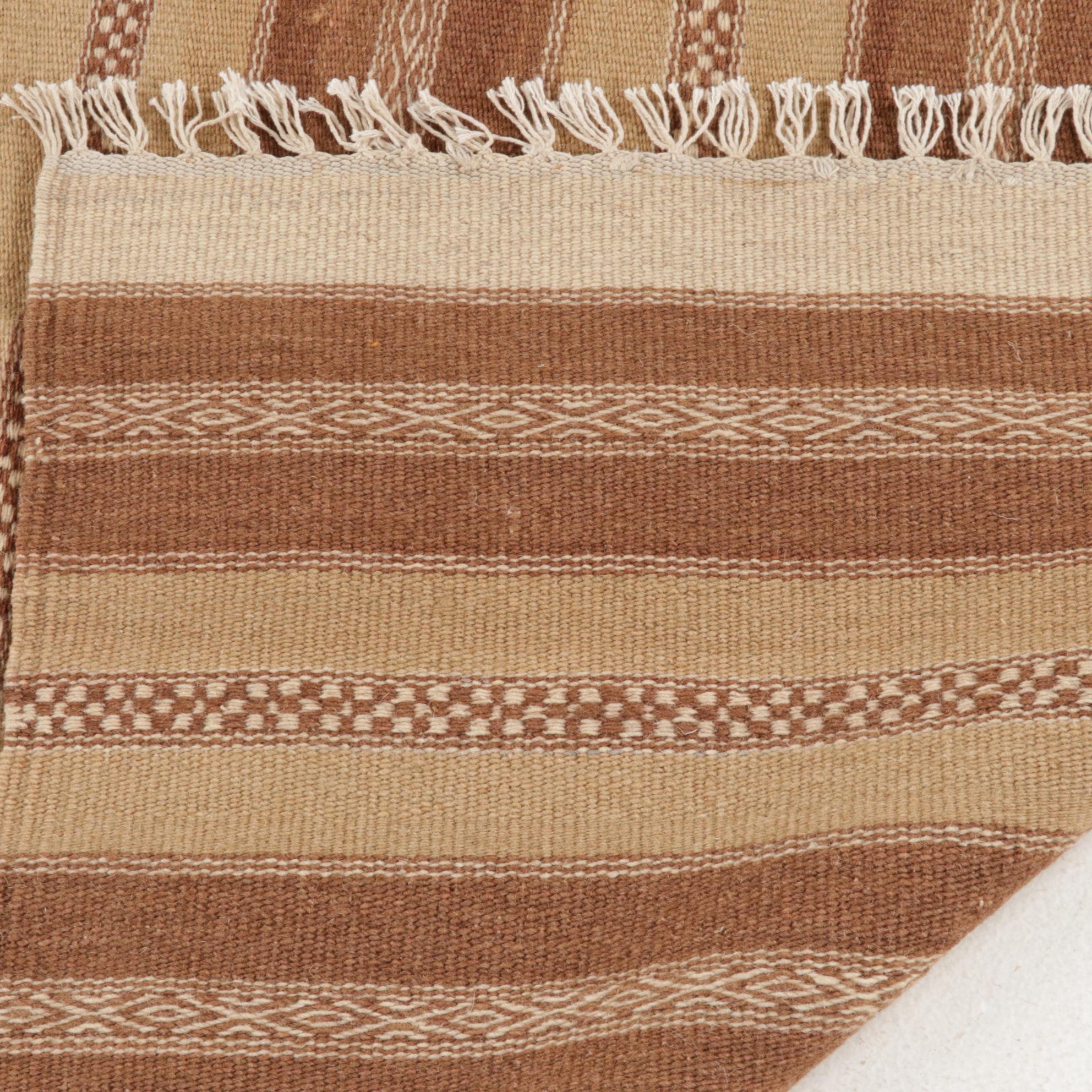 4' x 6'3 Handwoven Geometric Kilim Area Rug