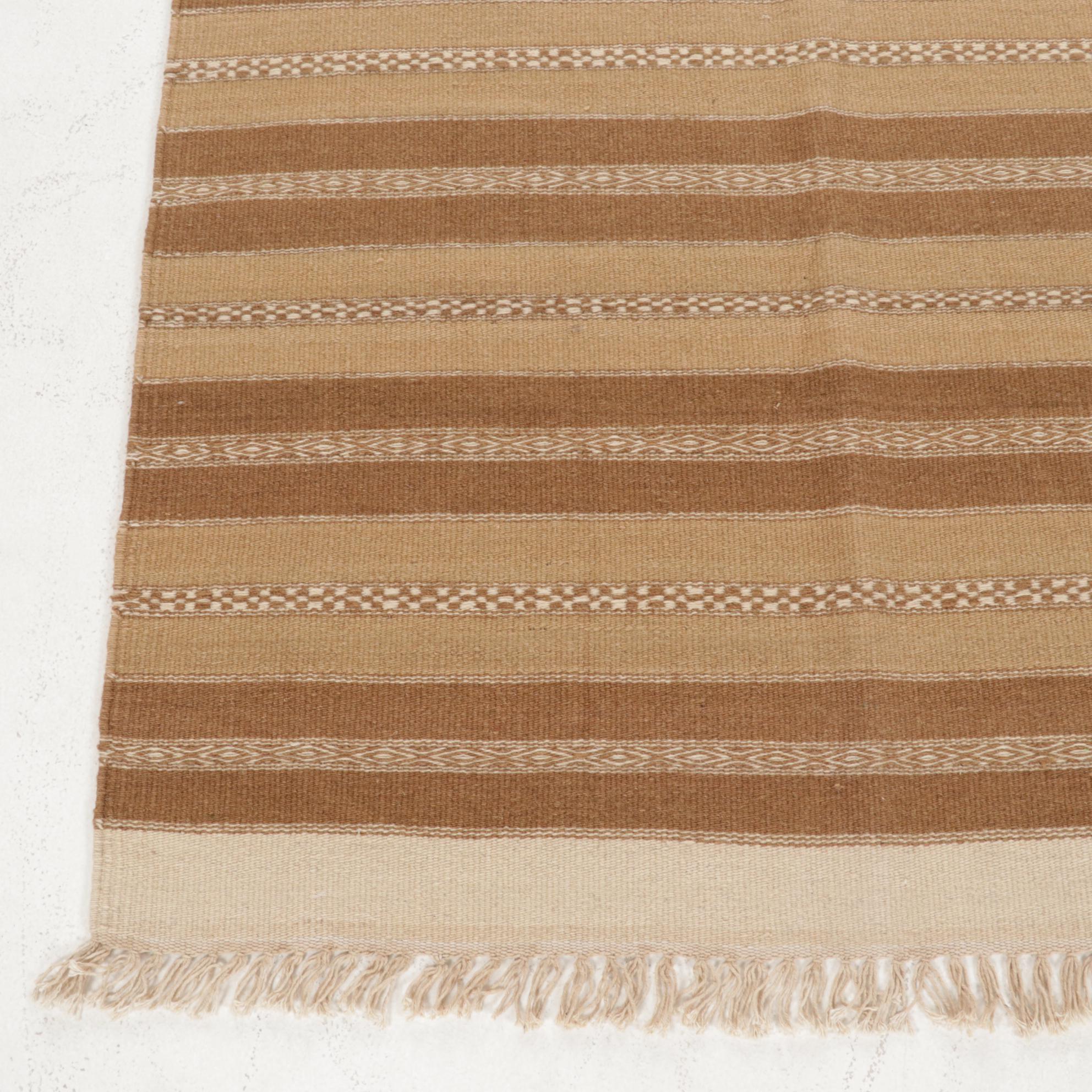 3'10 x 6'4 Handwoven Geometric Kilim Area Rug