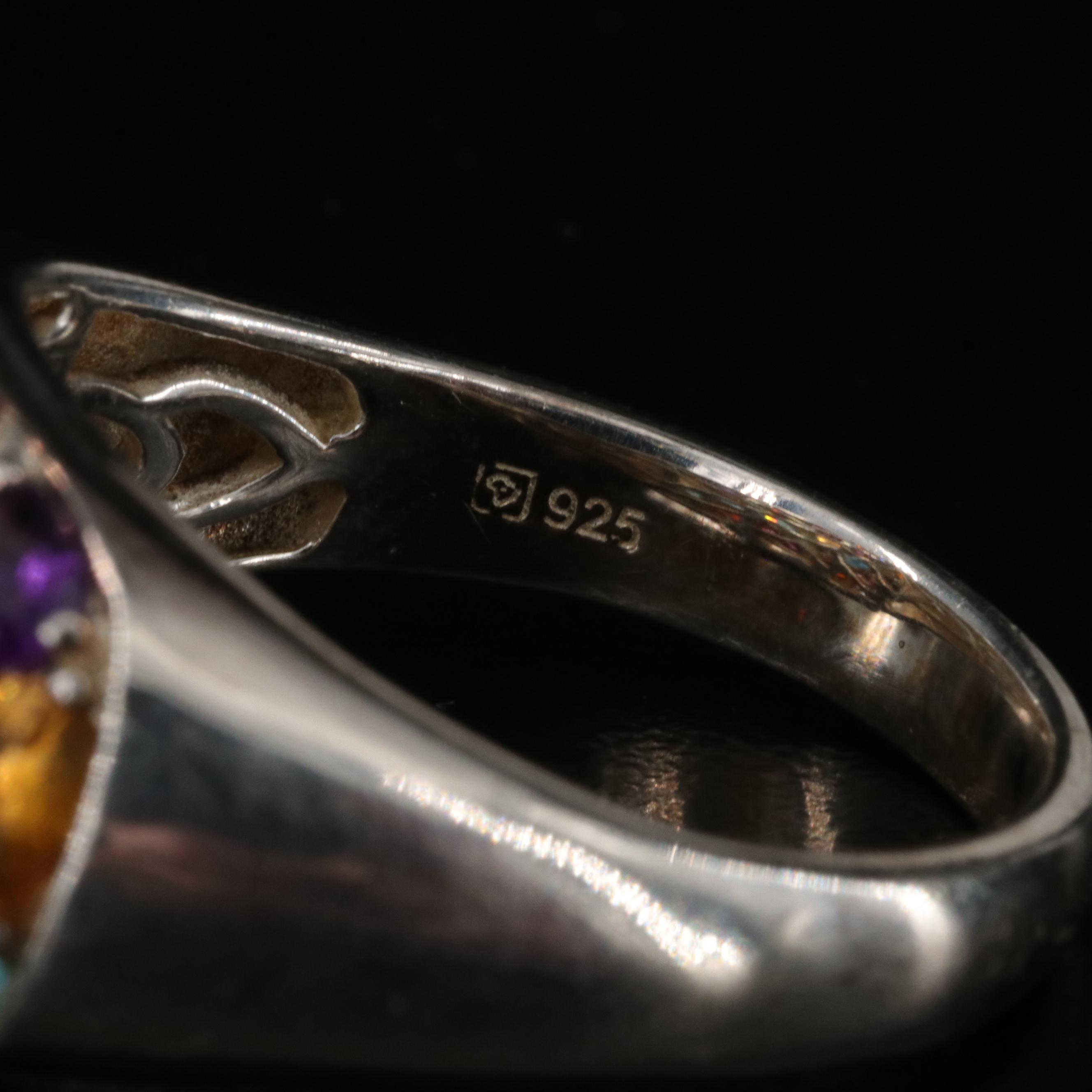 Sterling Rings Including Pearl, Diopside and Iolite