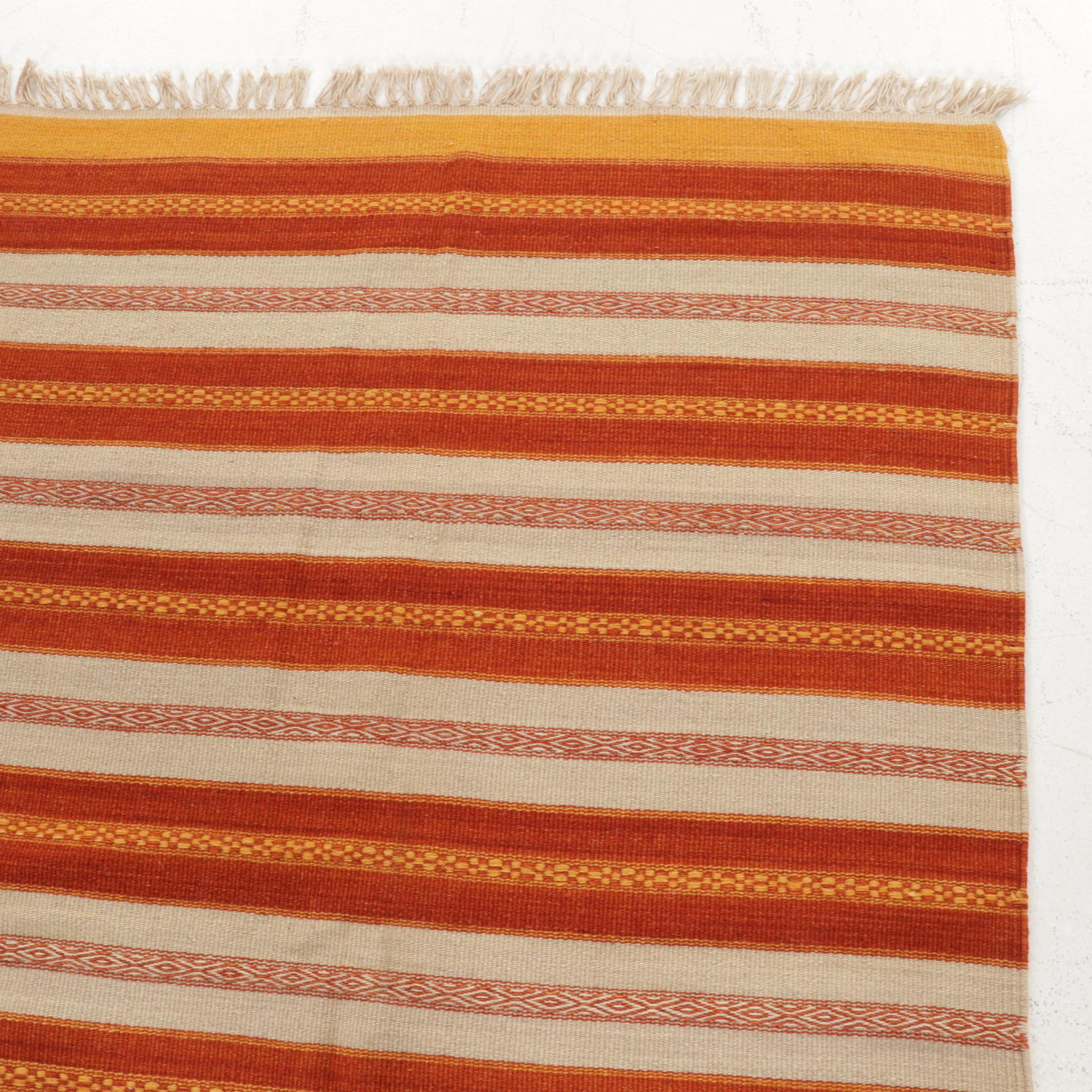 3'10 x 6'2 Handwoven Geometric Kilim Area Rug