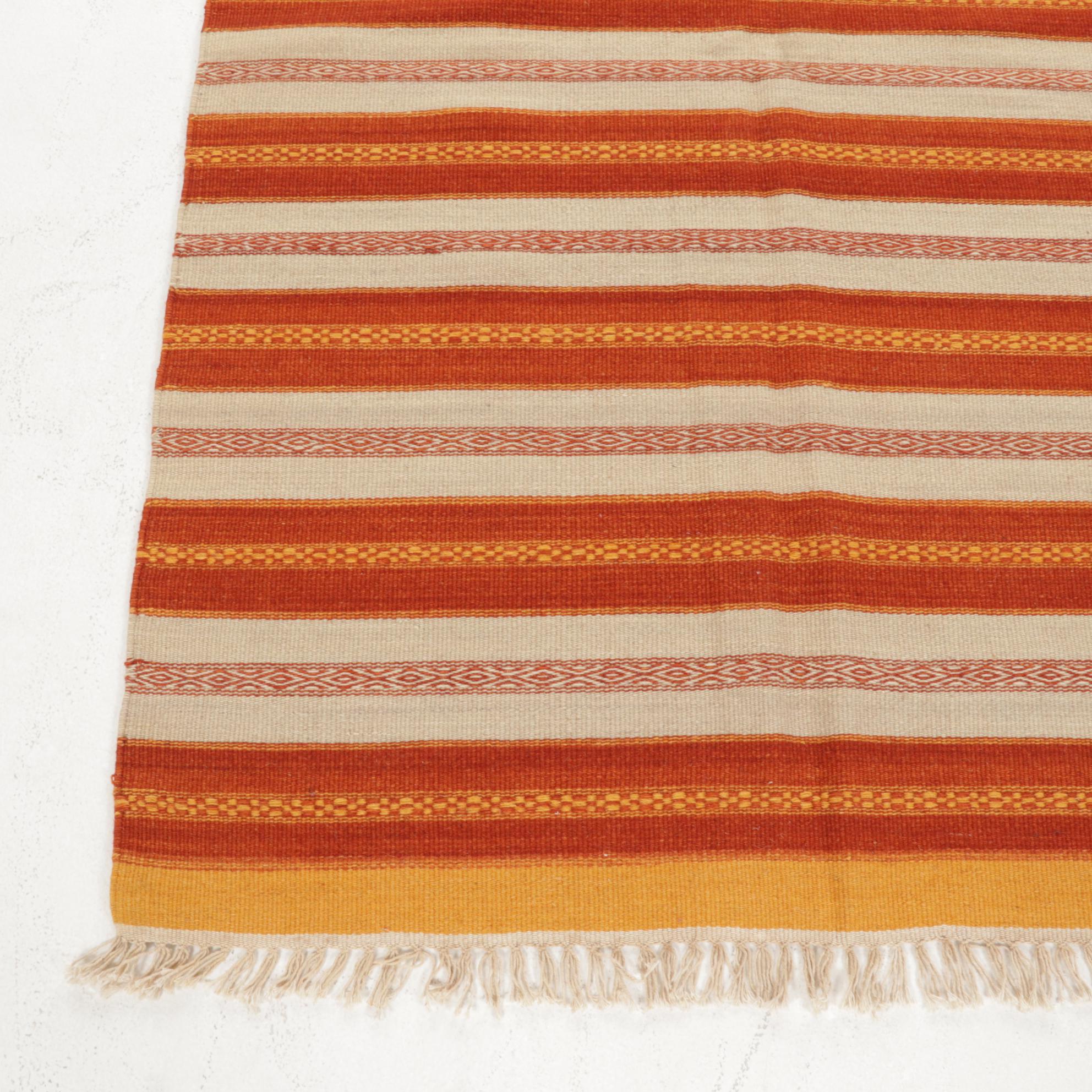 3'10 x 6'2 Handwoven Geometric Kilim Area Rug