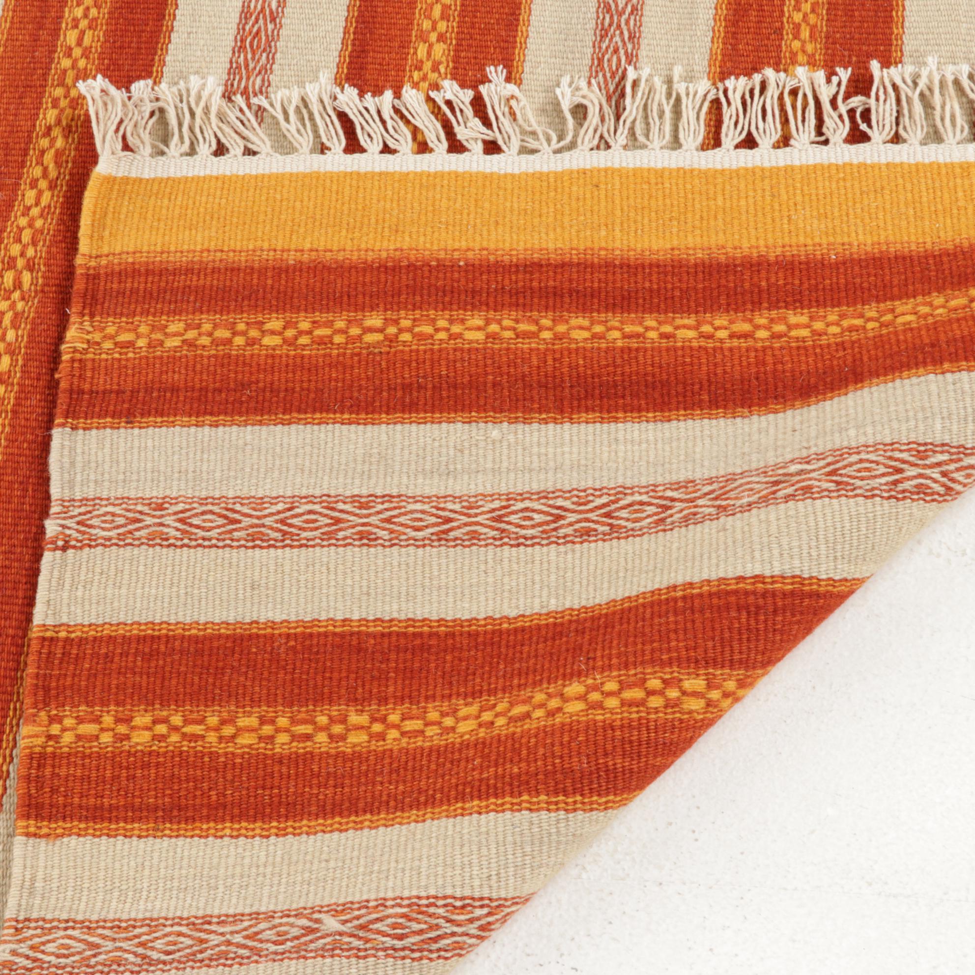 3'10 x 6'2 Handwoven Geometric Kilim Area Rug