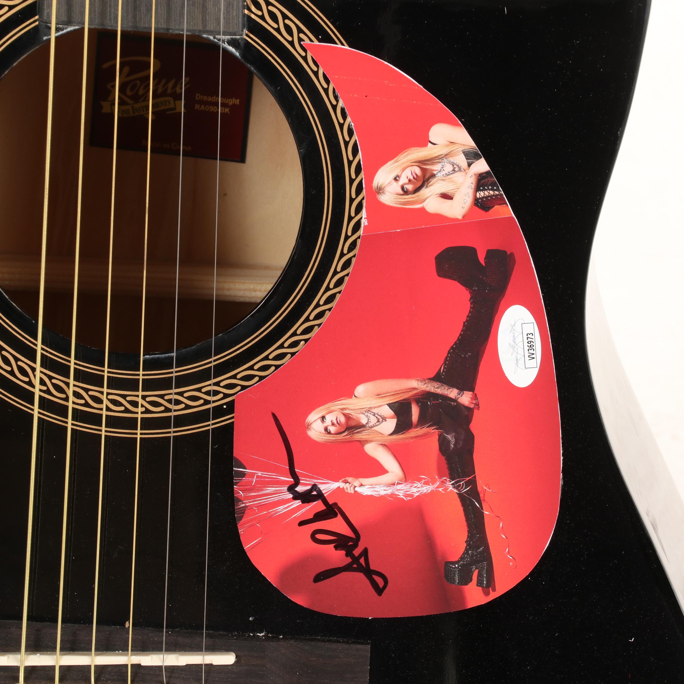 Avril Lavigne Signed Rogue Dreadnought Acoustic Guitar, JSA COA