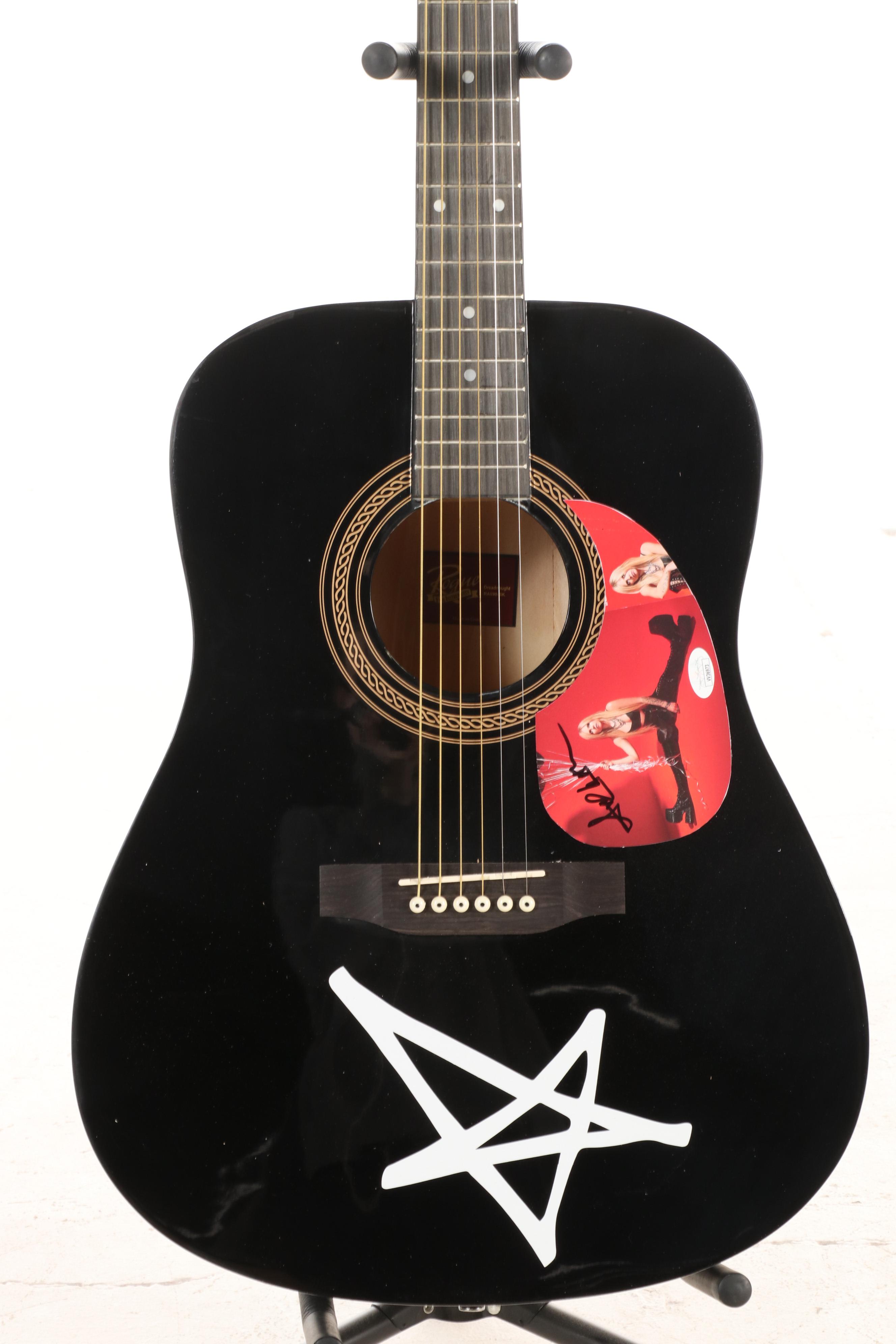 Avril Lavigne Signed Rogue Dreadnought Acoustic Guitar, JSA COA
