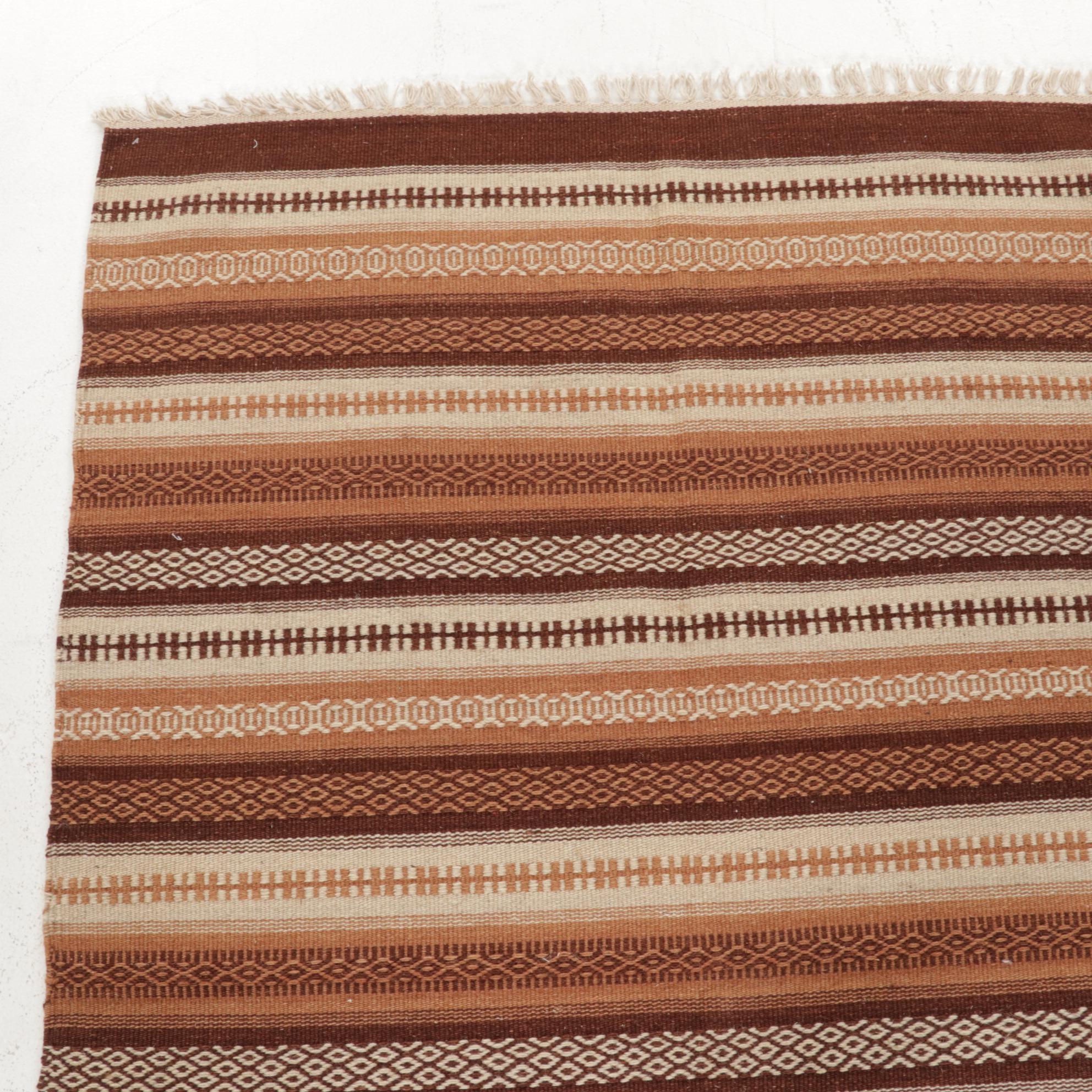 3'10 x 6'7 Handwoven Geometric Kilim Area Rug