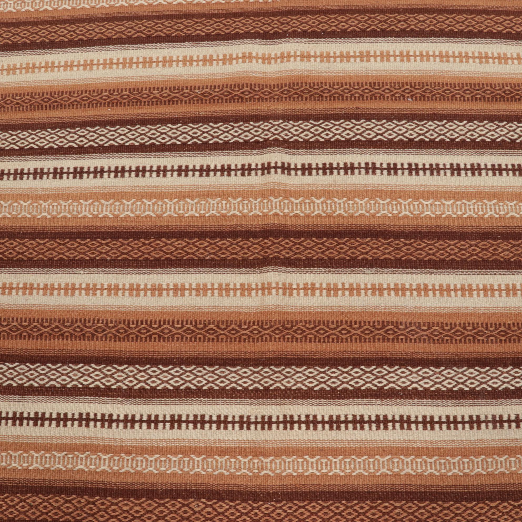 3'10 x 6'7 Handwoven Geometric Kilim Area Rug