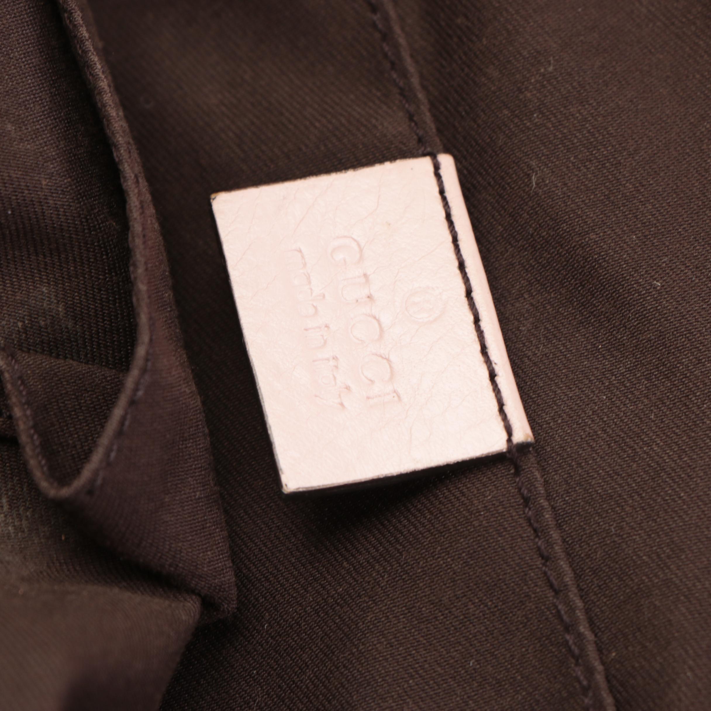 Gucci Tote Bag in GG Canvas with Pink and Blue Web