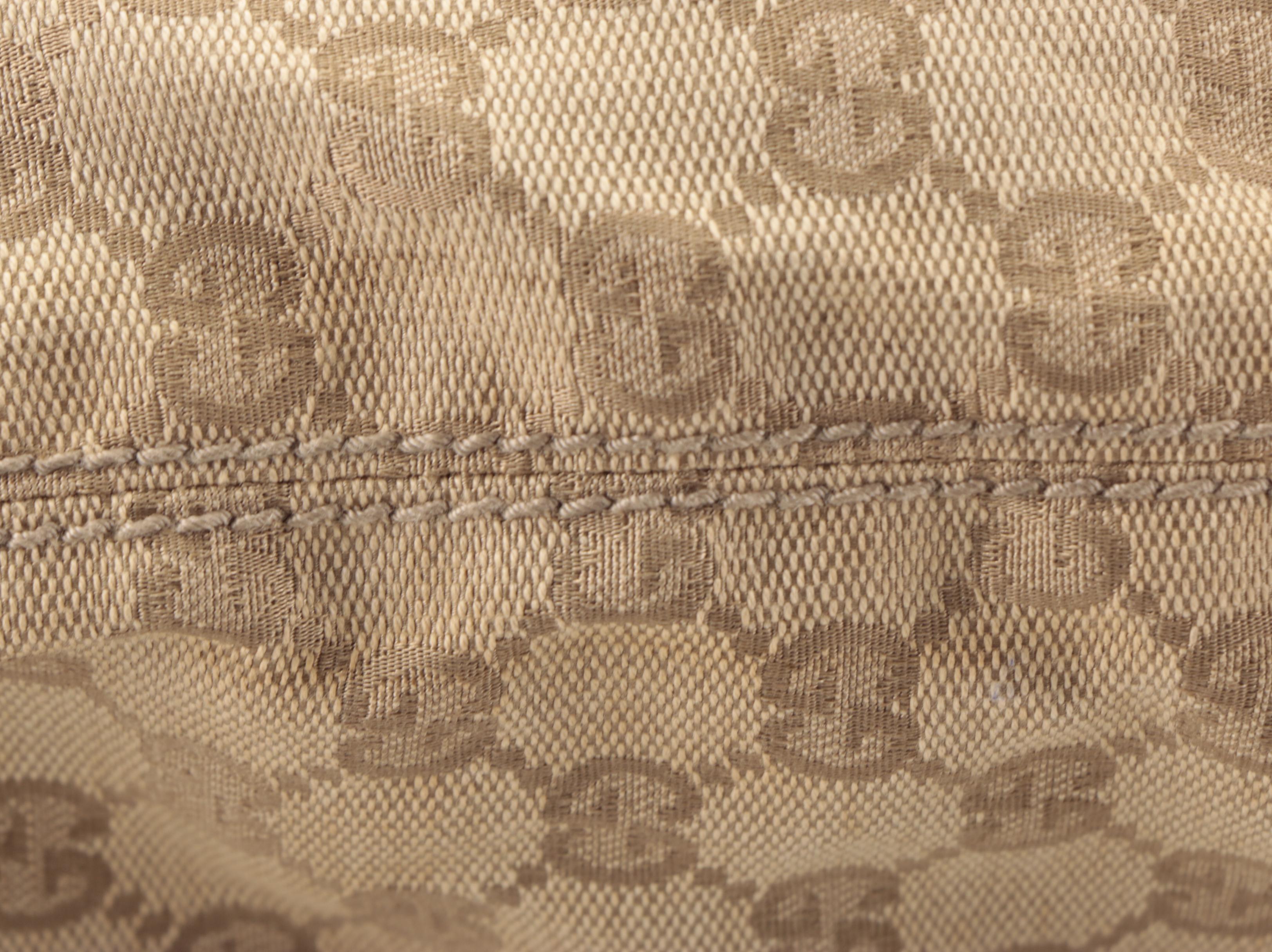 Gucci Tote Bag in GG Canvas with Pink and Blue Web