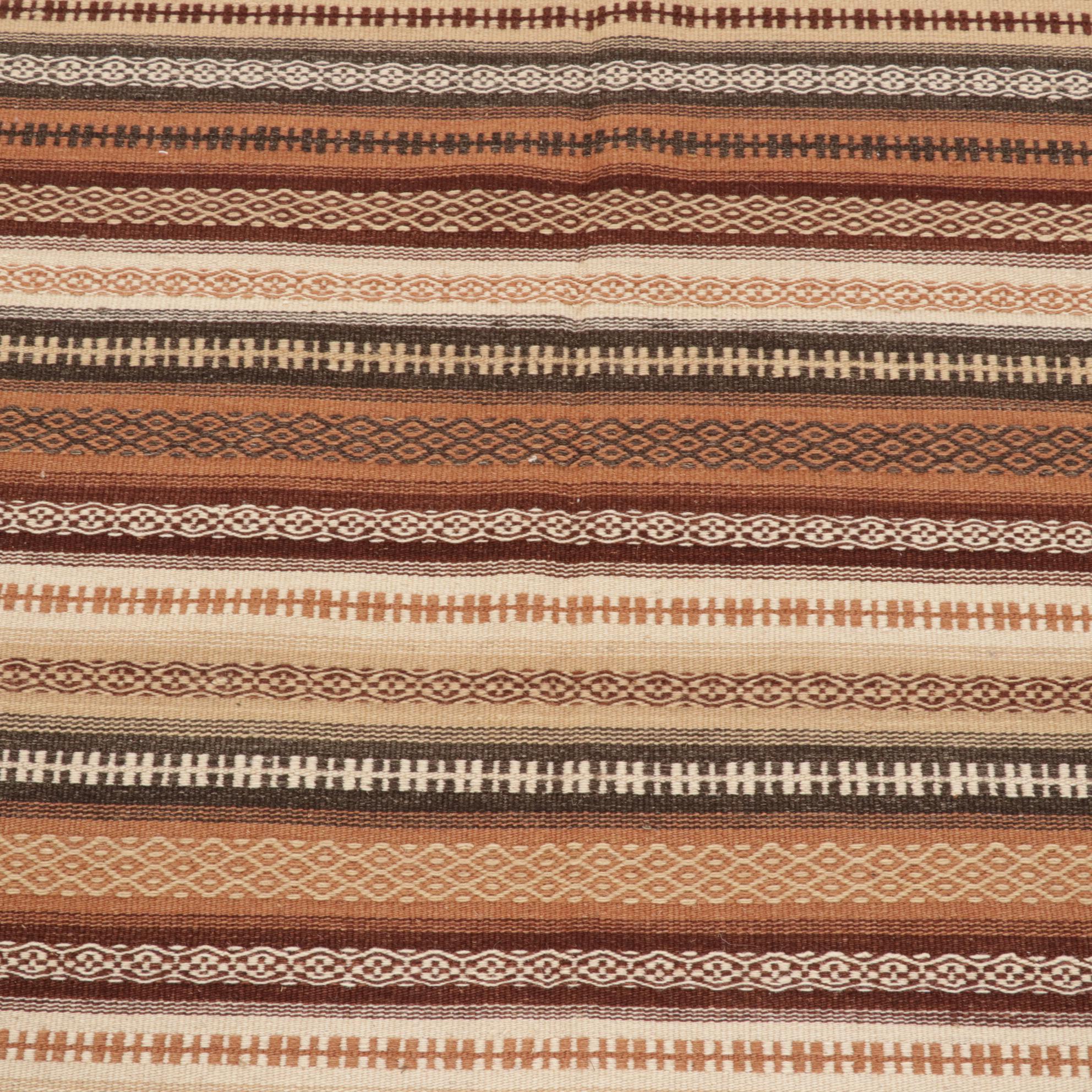 3'10 x 6'4 Handwoven Geometric Kilim Area Rug