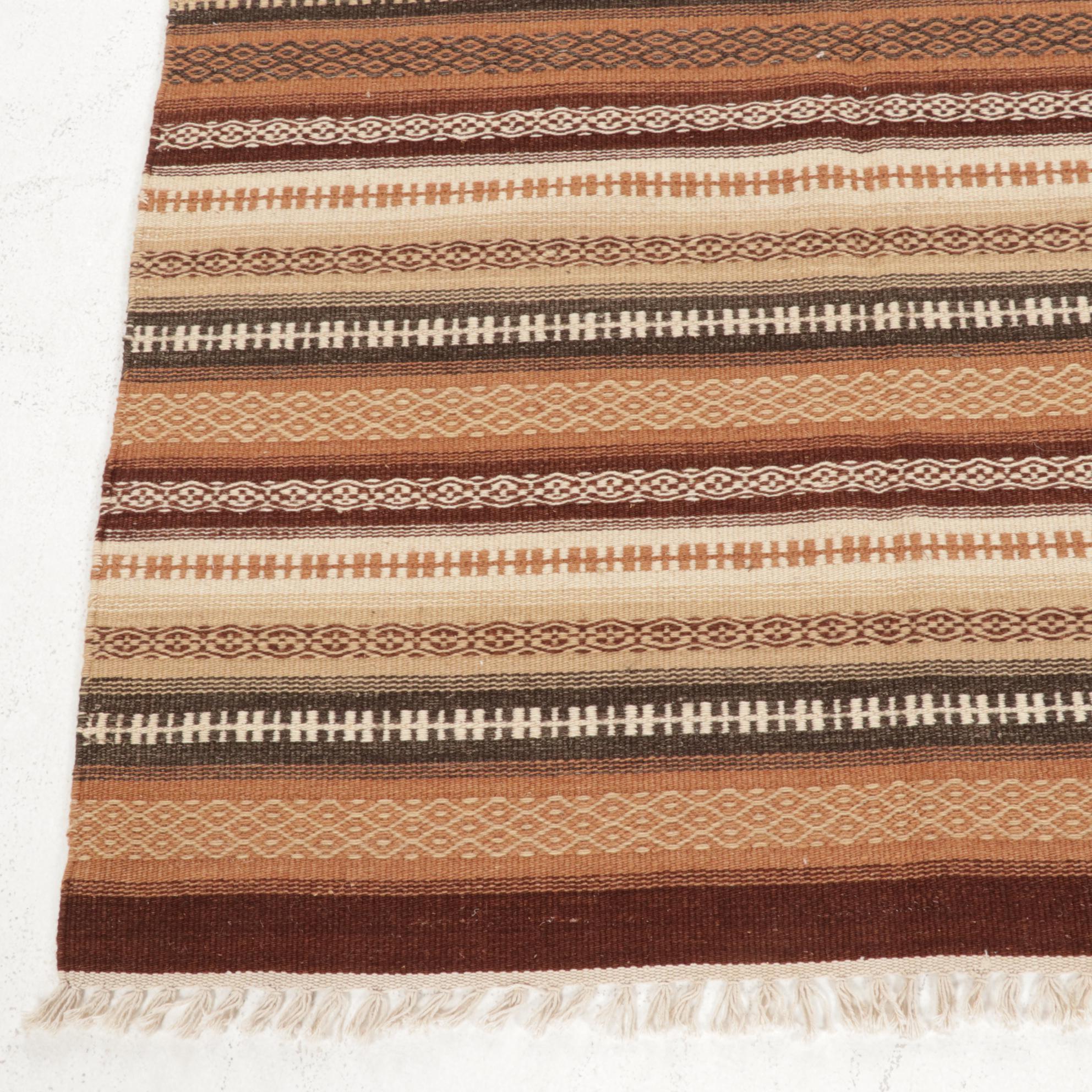 3'10 x 6'4 Handwoven Geometric Kilim Area Rug