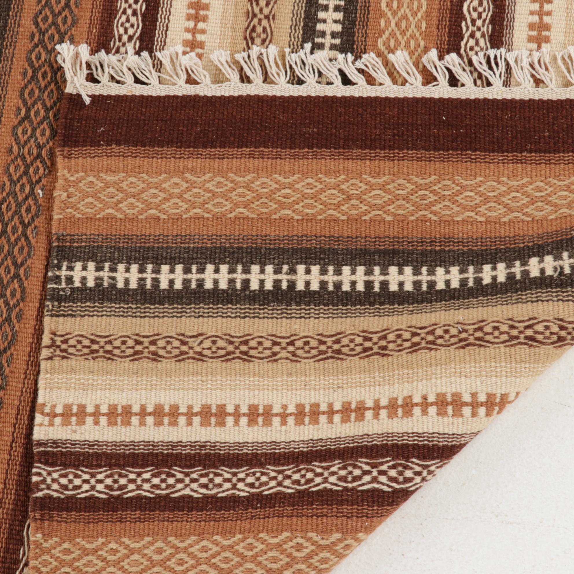 3'10 x 6'4 Handwoven Geometric Kilim Area Rug