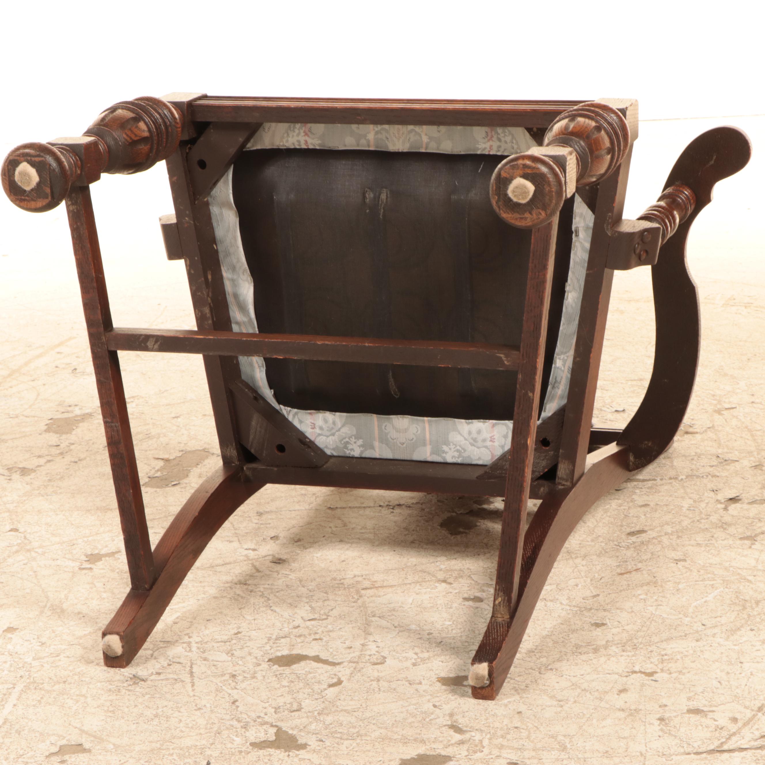 Seven-Piece Bernhardt Furniture Co. Jacobean Style Oak Dining Set, circa 1930