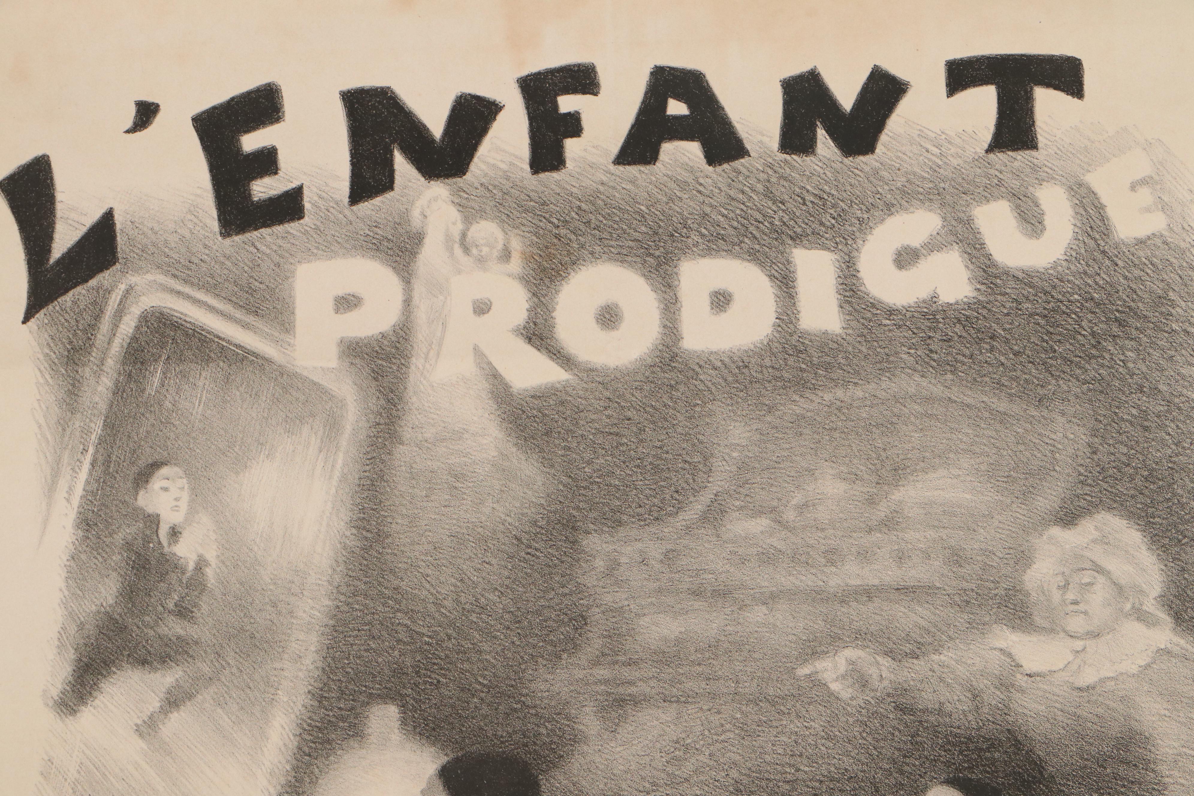 Adolphe Willette Lithograph Poster for "L'Enfant Prodigue," Circa 1890