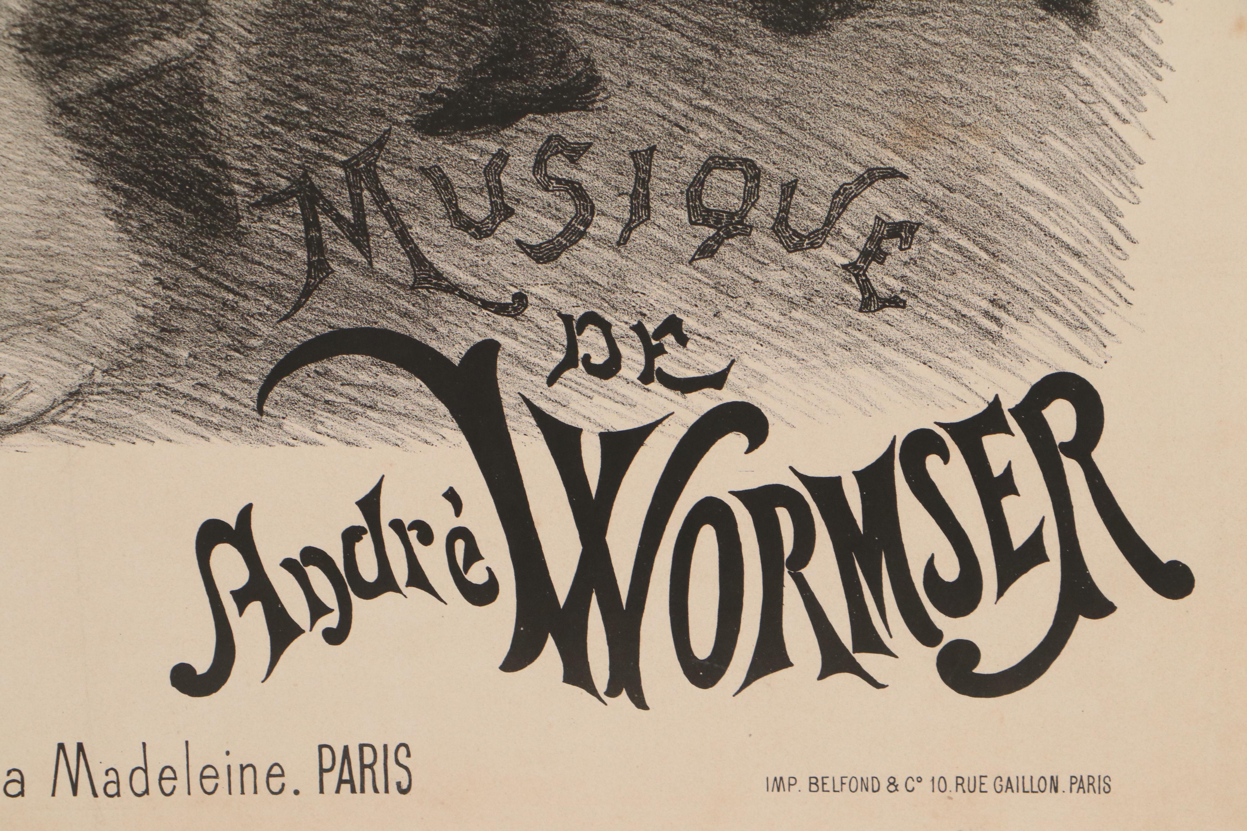 Adolphe Willette Lithograph Poster for "L'Enfant Prodigue," Circa 1890