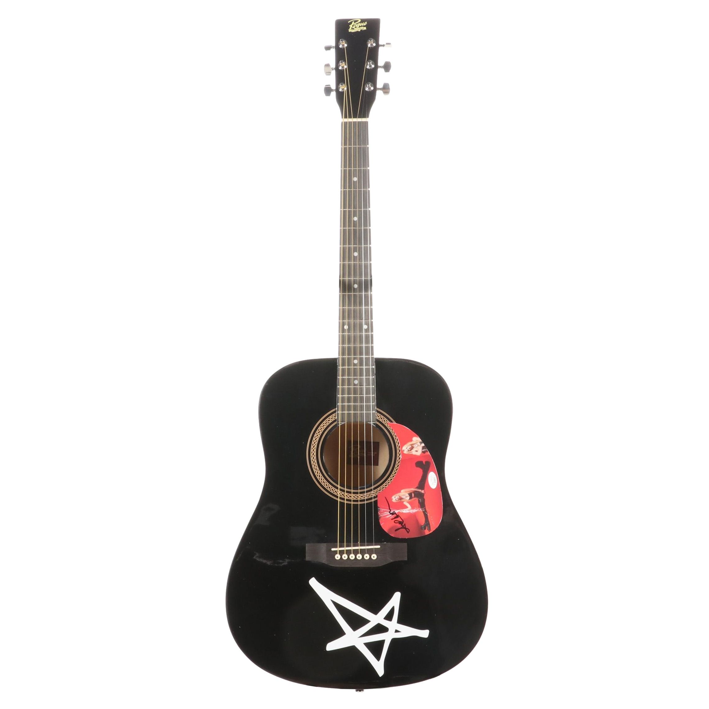 Avril Lavigne Signed Rogue Dreadnought Acoustic Guitar, JSA COA