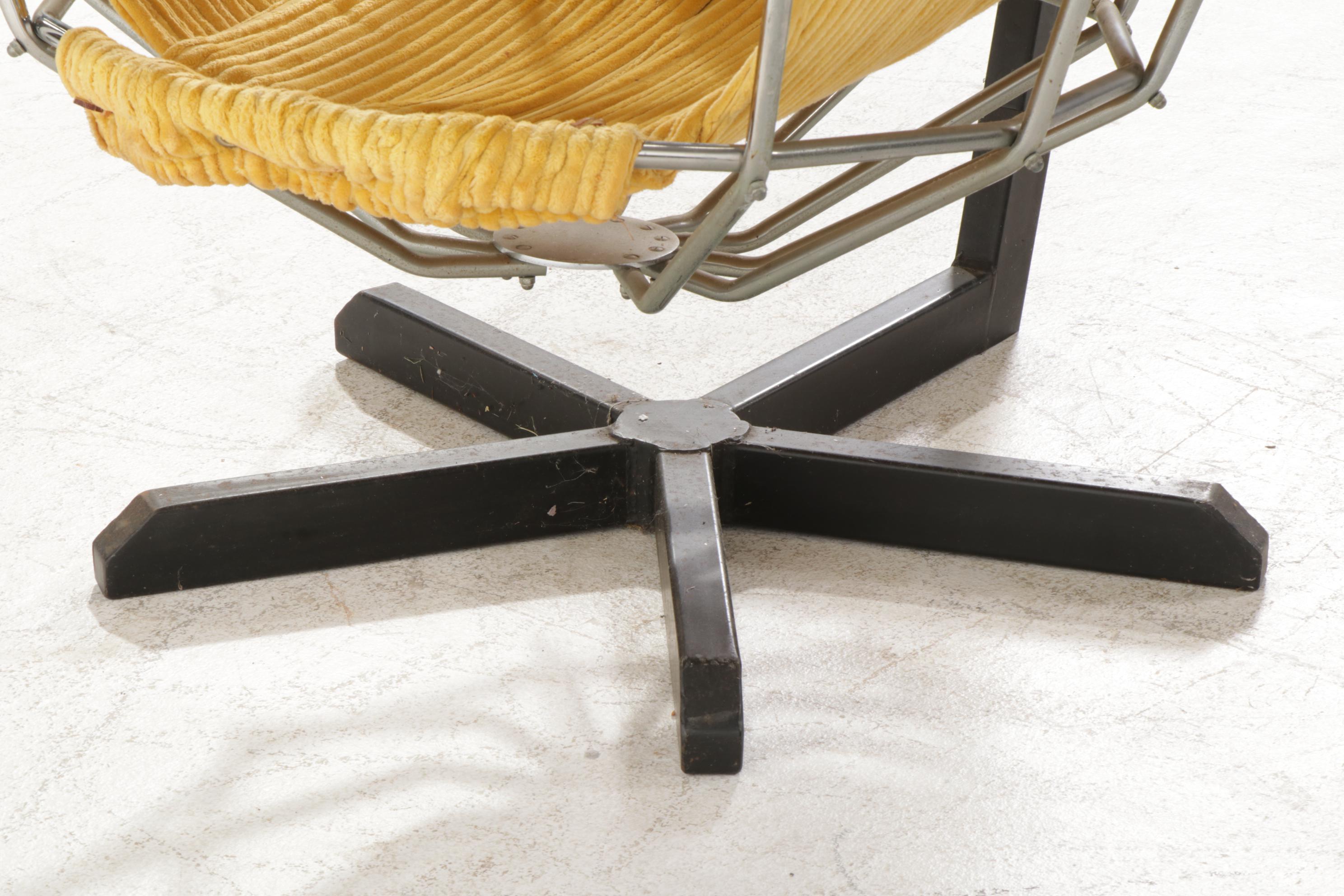 Ib Arberg for Abre Designs "Parrot" Swedish Modern Steel Hanging Chair