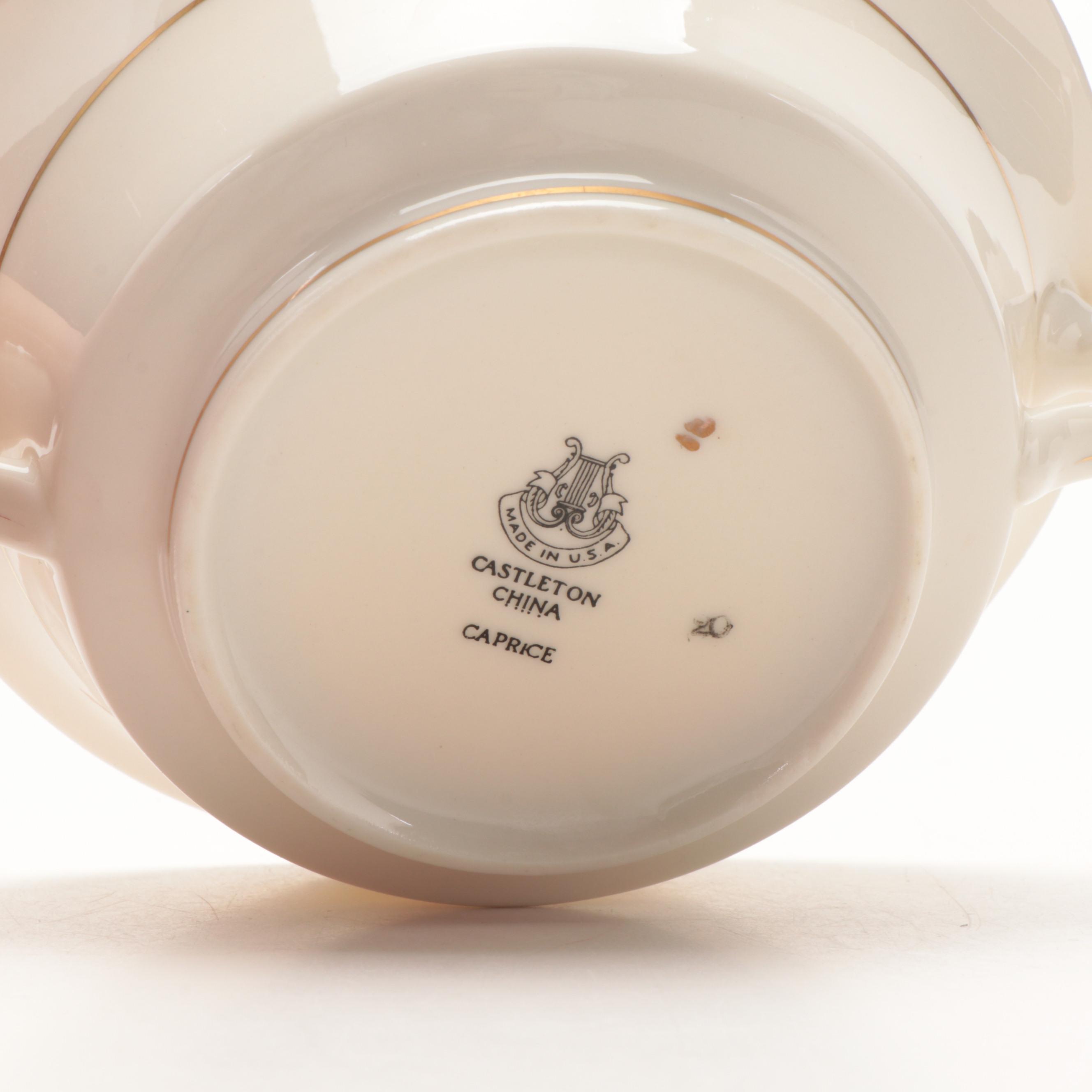 Castleton China "Caprice" Gilt Dinner Service, 1945–1972