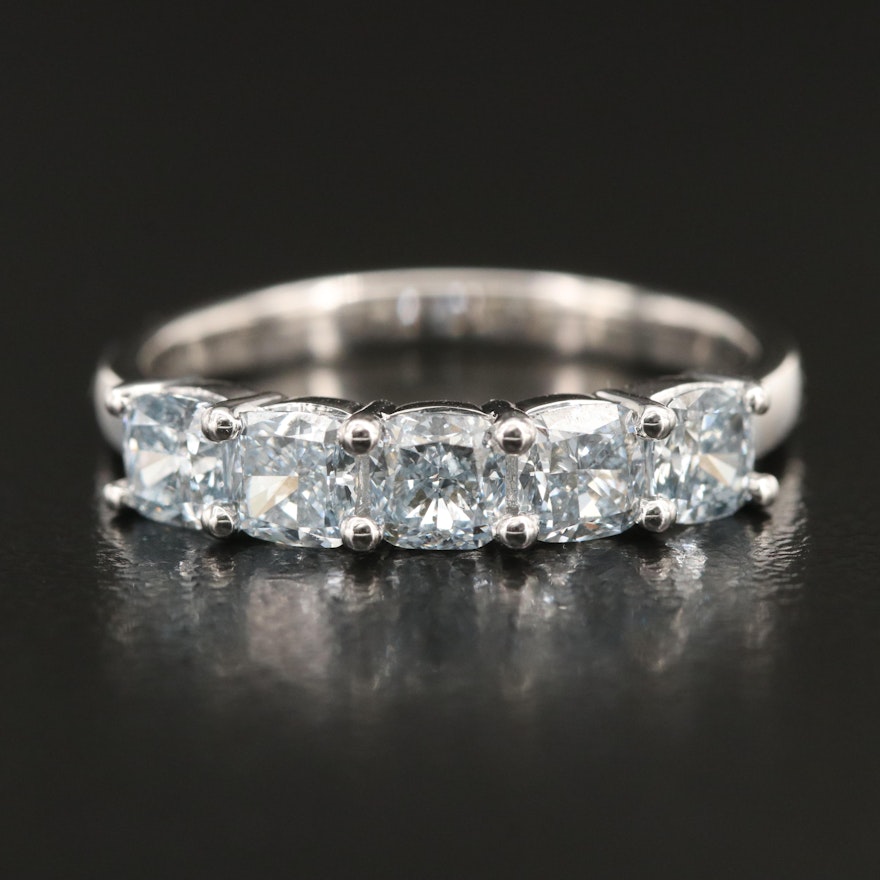 14K 1.65 CTW Lab Grown Diamond Five Stone Ring
