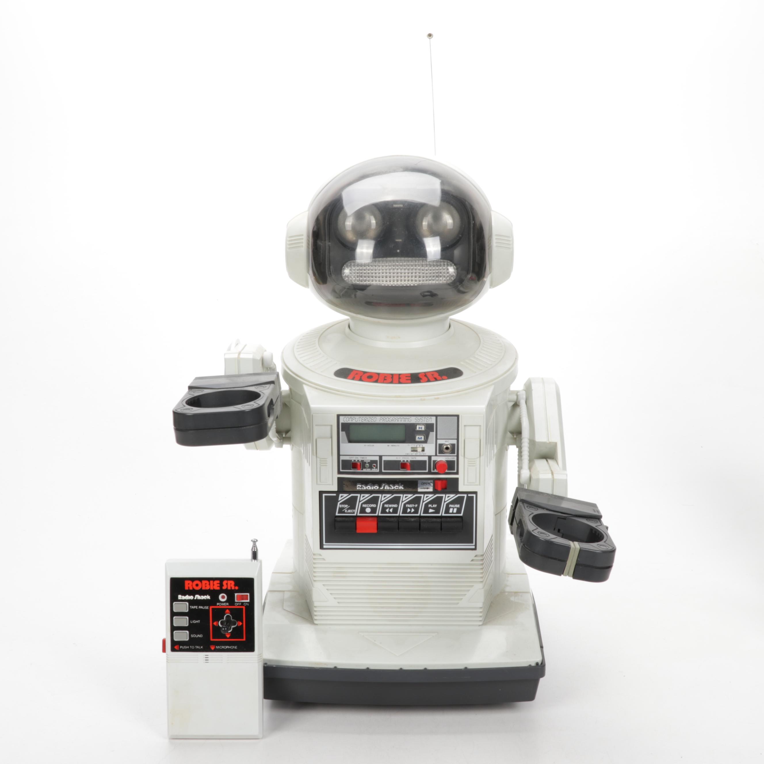 Radio Shack "Robie" Remote Control Robots with Tandy "Dustbot"