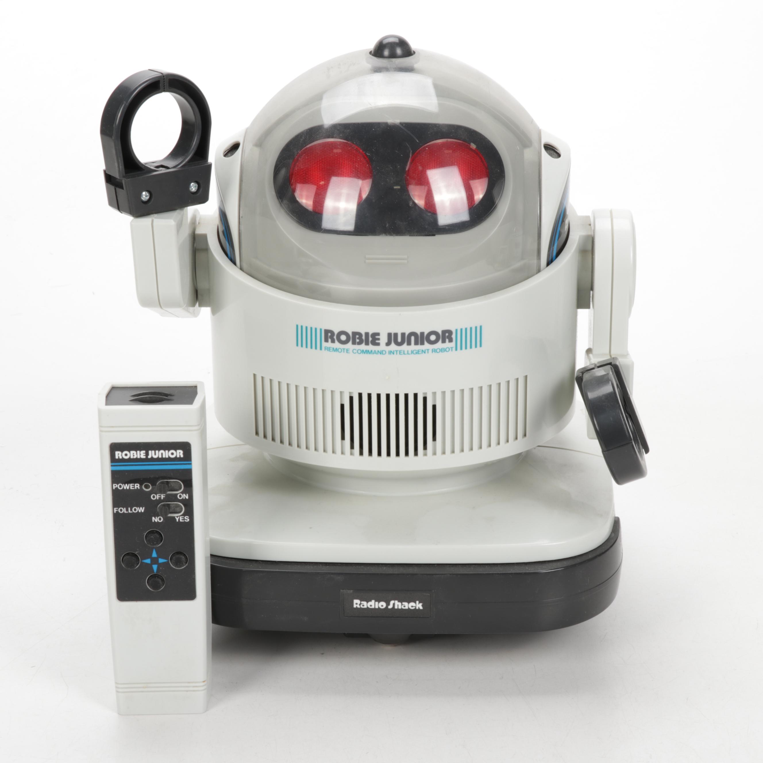 Radio Shack "Robie" Remote Control Robots with Tandy "Dustbot"