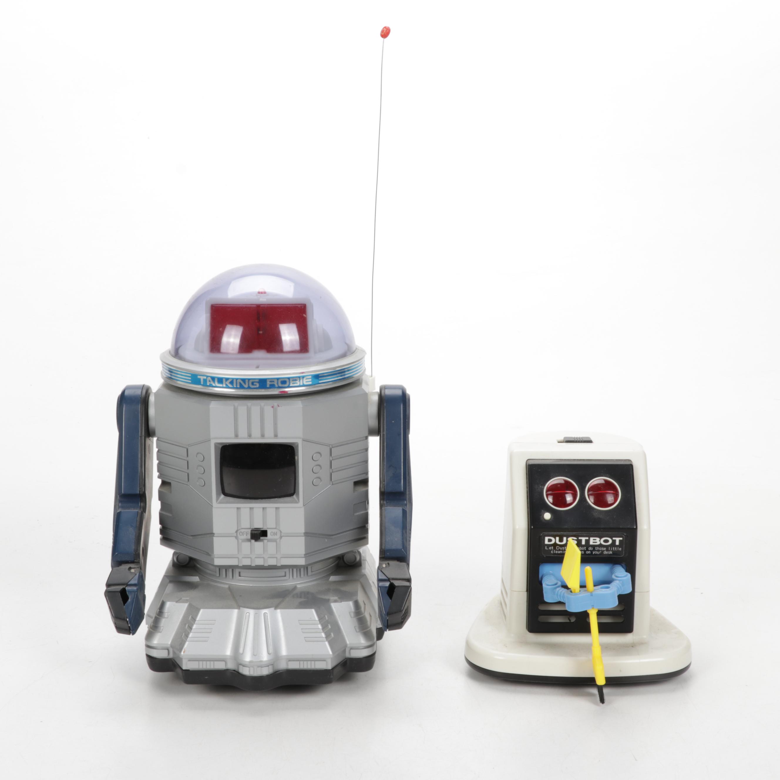 Radio Shack "Robie" Remote Control Robots with Tandy "Dustbot"