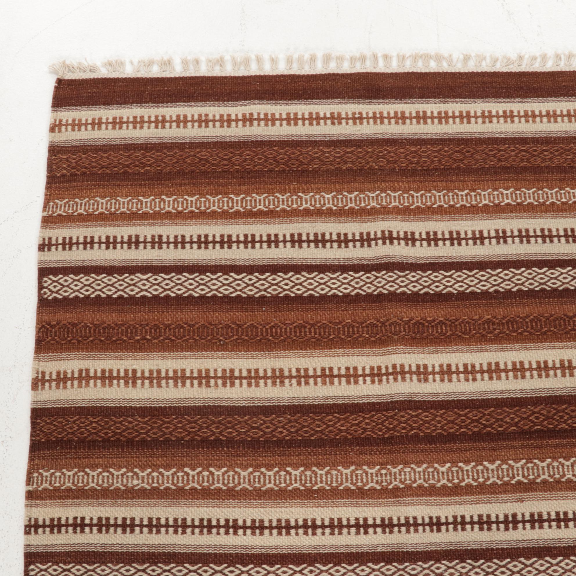 3'10 x 6'3 Handwoven Geometric Kilim Area Rug