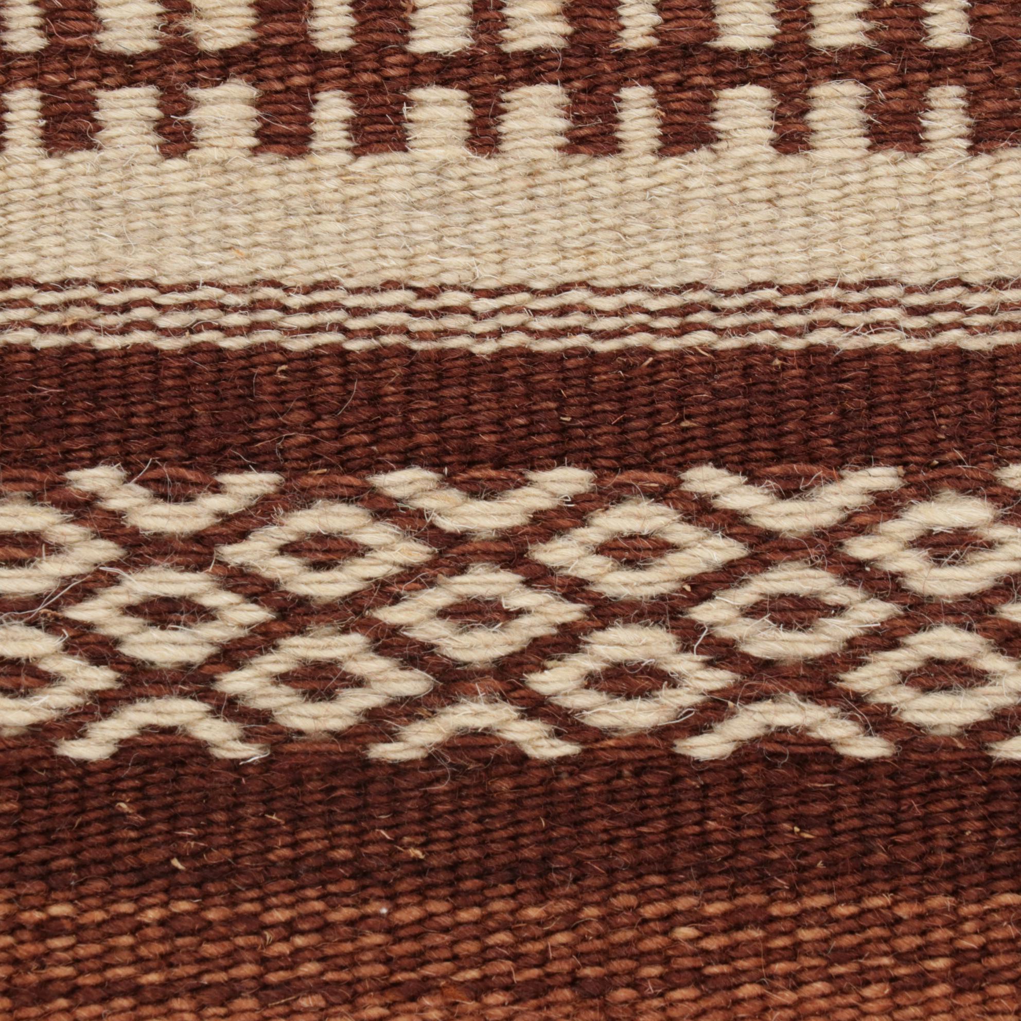 3'10 x 6'3 Handwoven Geometric Kilim Area Rug