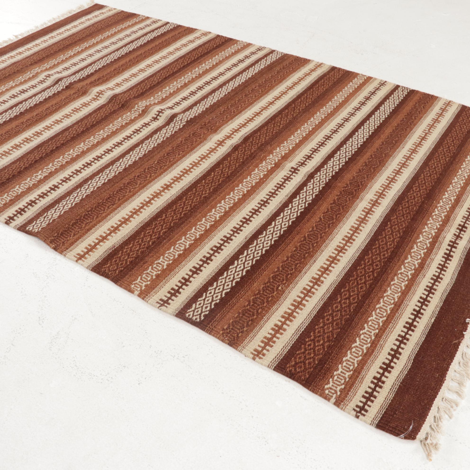 3'10 x 6'3 Handwoven Geometric Kilim Area Rug