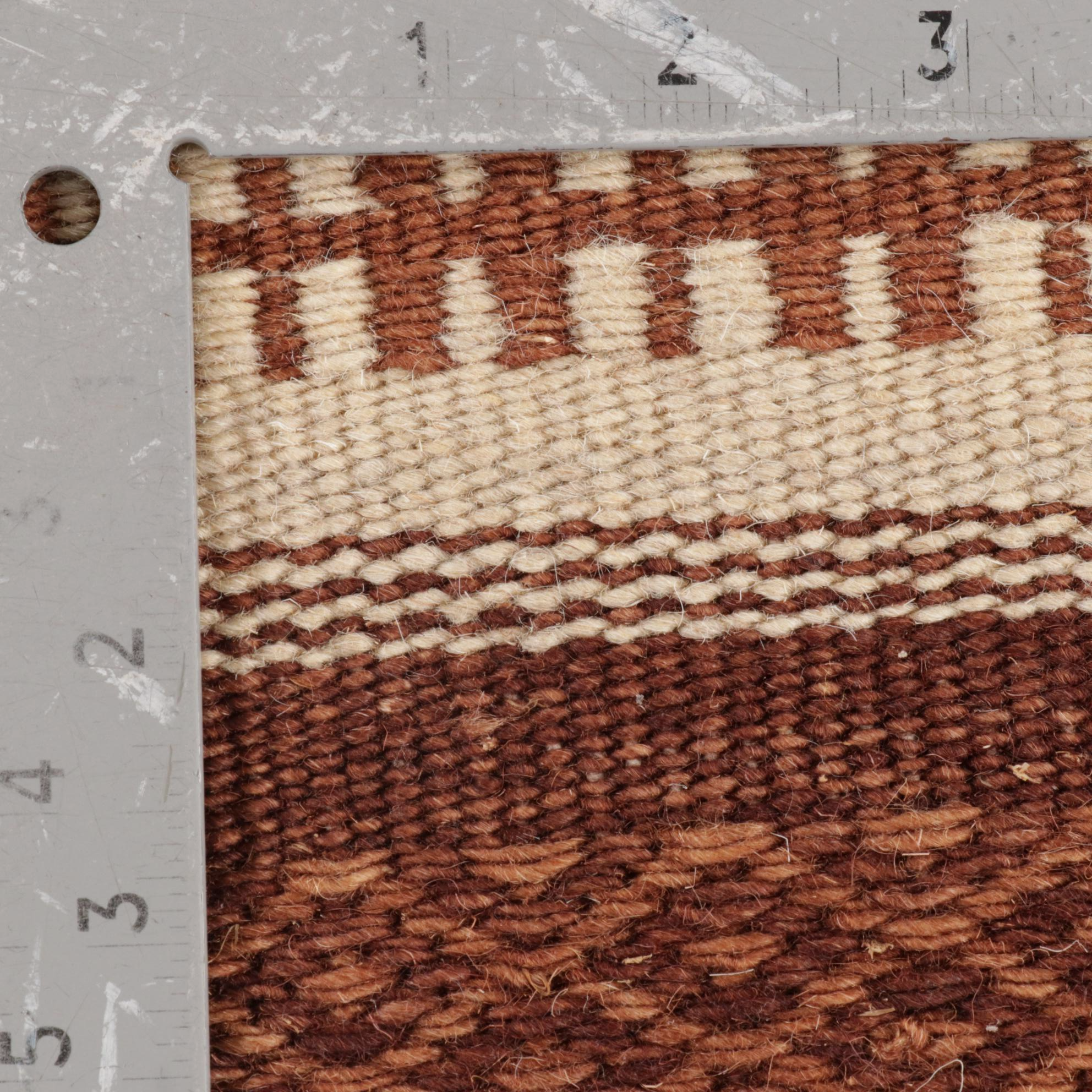 3'10 x 6'3 Handwoven Geometric Kilim Area Rug