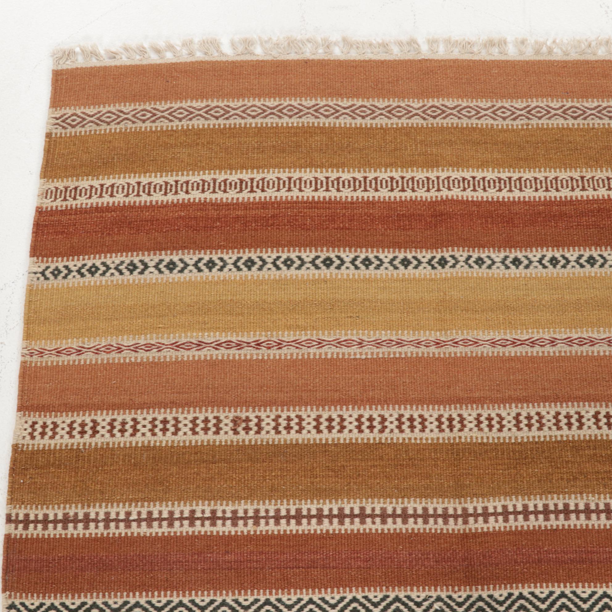 4' x 6'3 Handwoven Geometric Kilim Area Rug