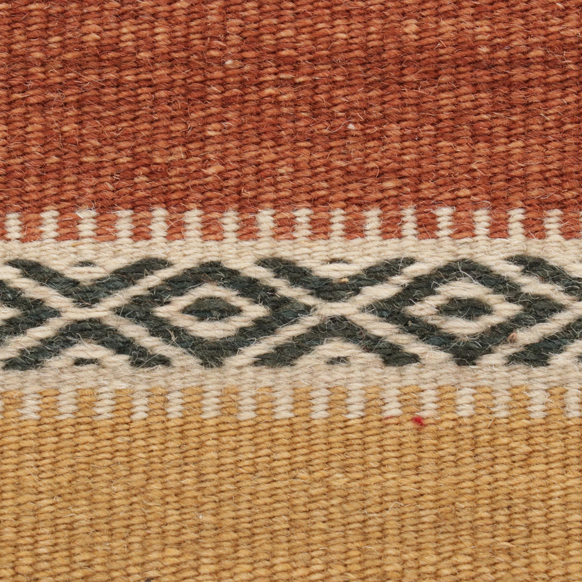 4' x 6'3 Handwoven Geometric Kilim Area Rug