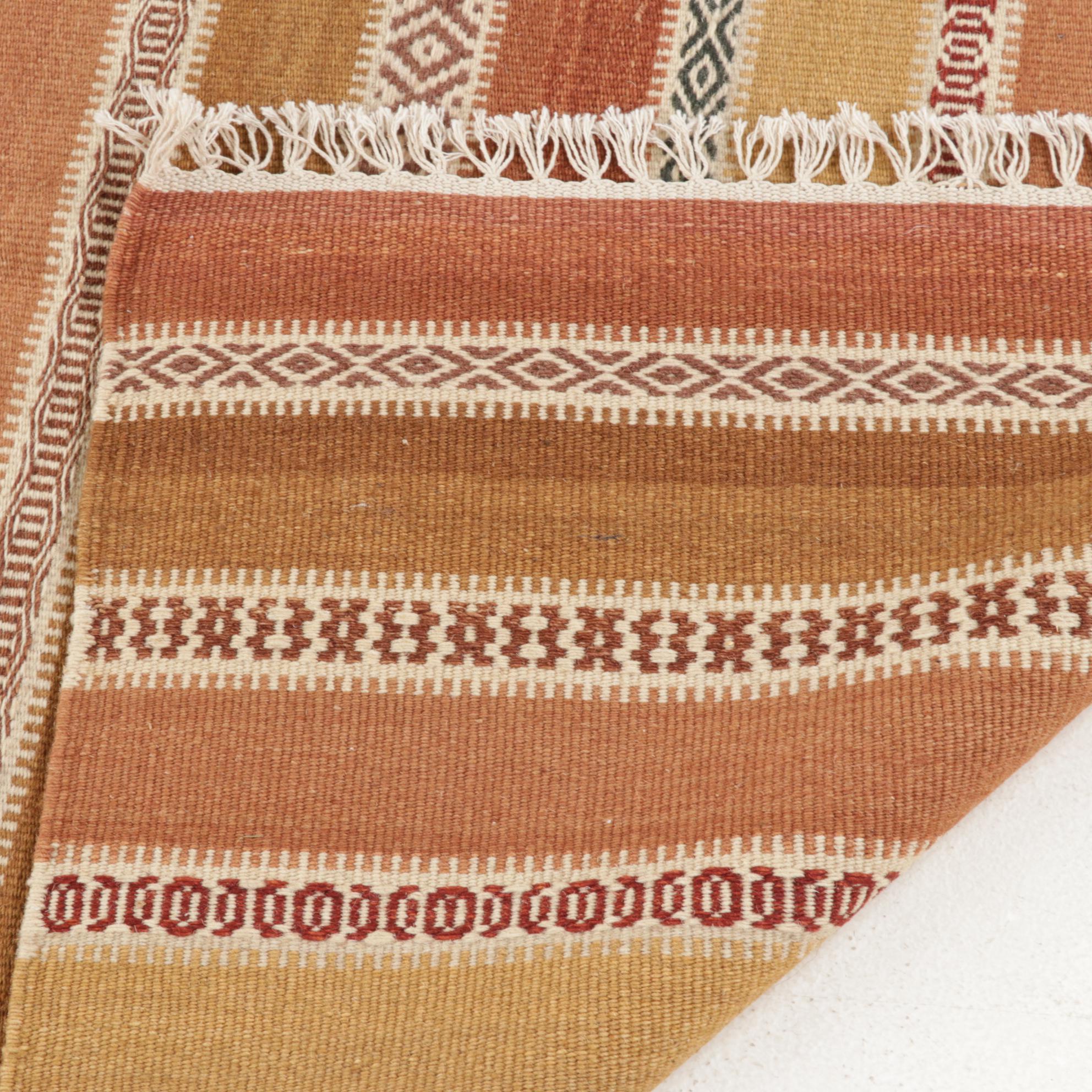 4' x 6'3 Handwoven Geometric Kilim Area Rug