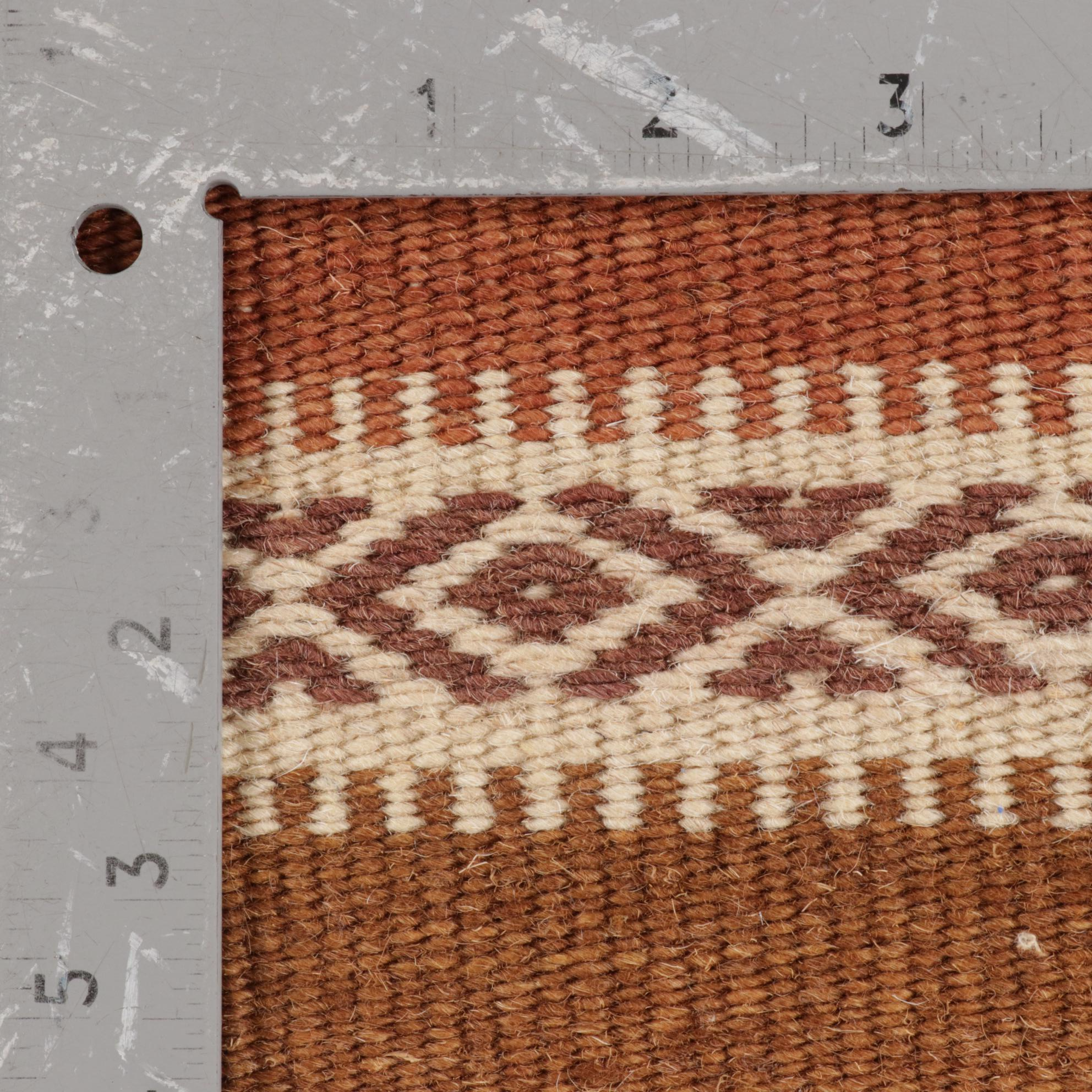 4' x 6'3 Handwoven Geometric Kilim Area Rug