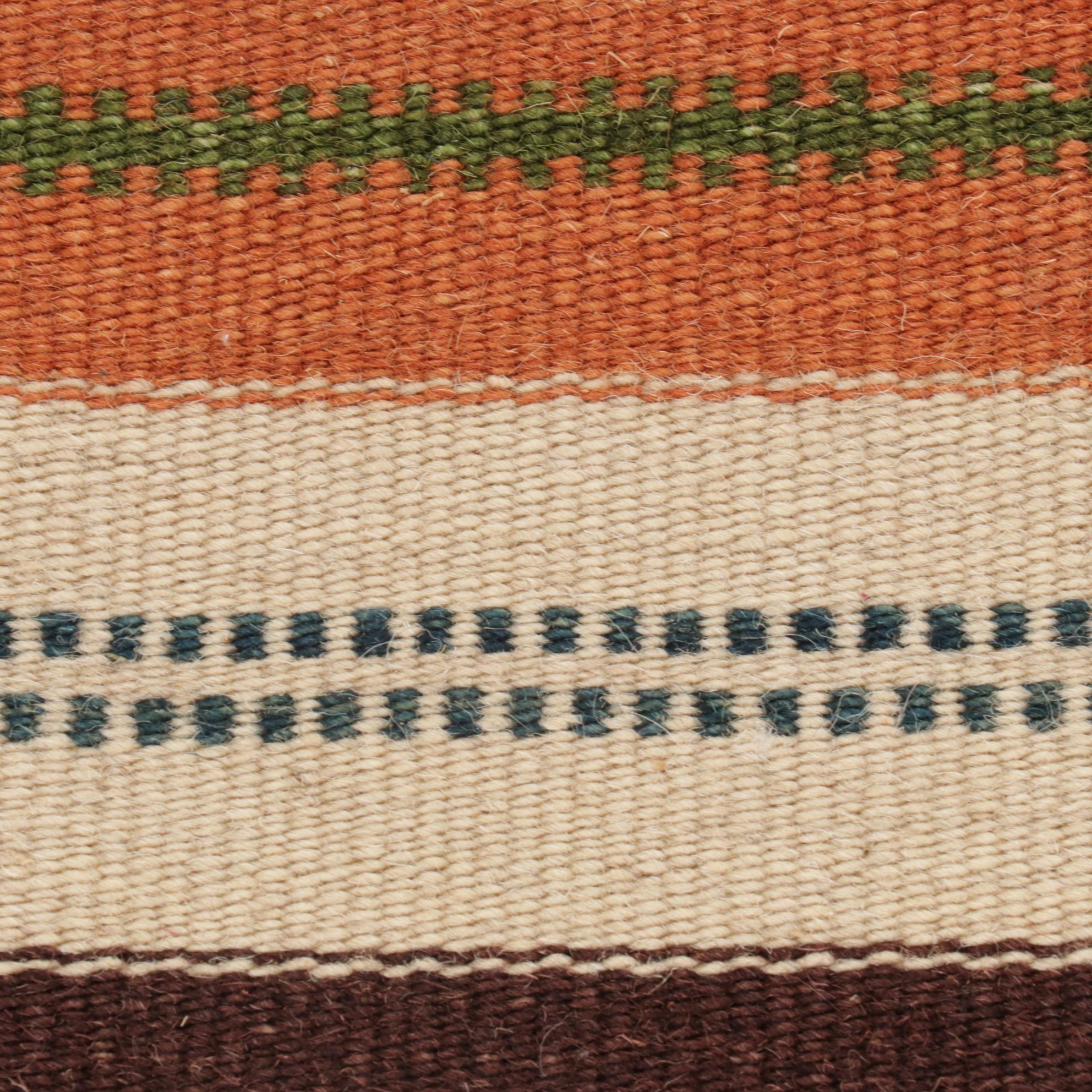 3'11 x 6'1 Handwoven Geometric Kilim Area Rug