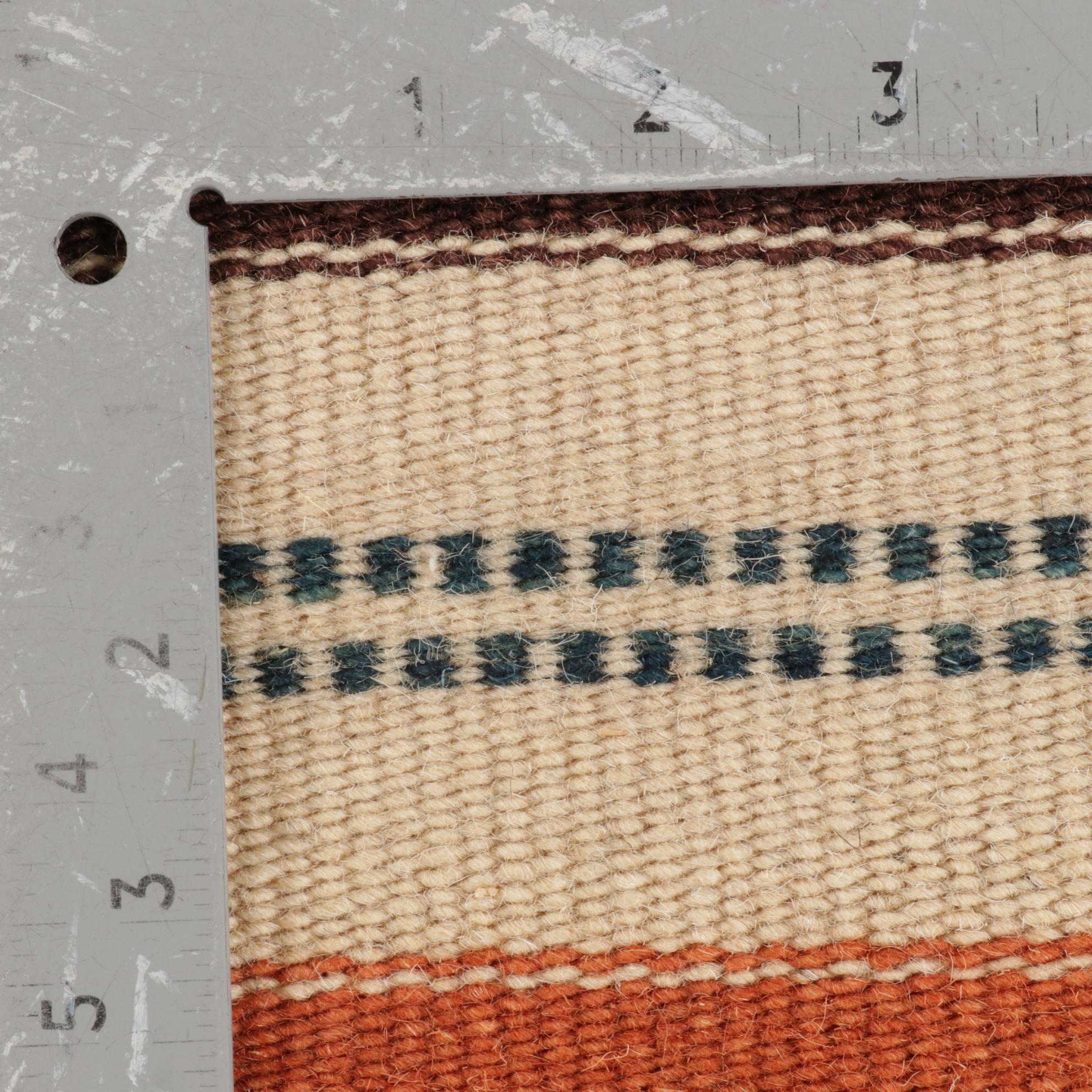 3'11 x 6'1 Handwoven Geometric Kilim Area Rug