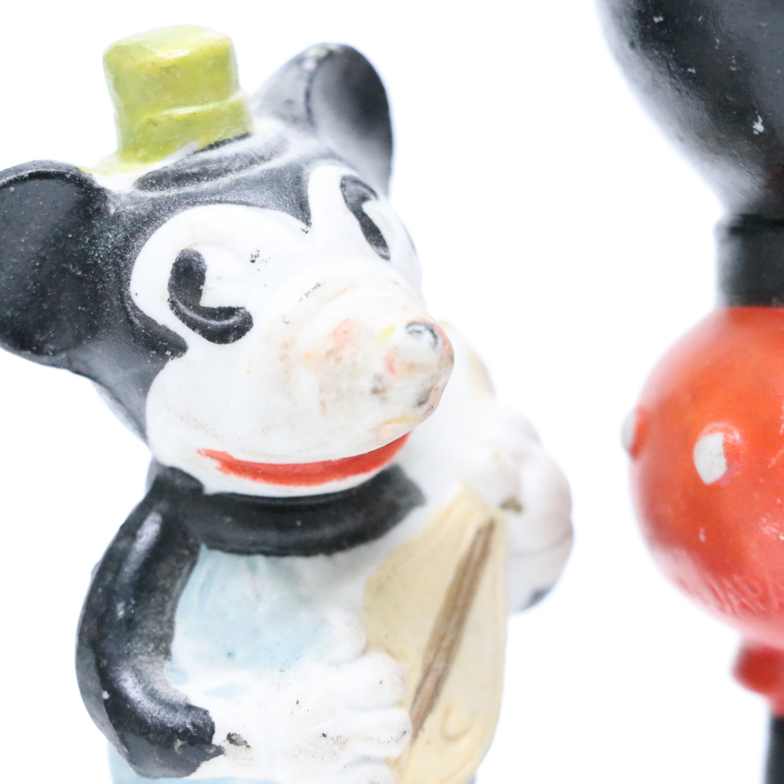 Schylling Disney Posable Mickey Mouse, Japanese Ceramic Mickey and Minnie Mouse