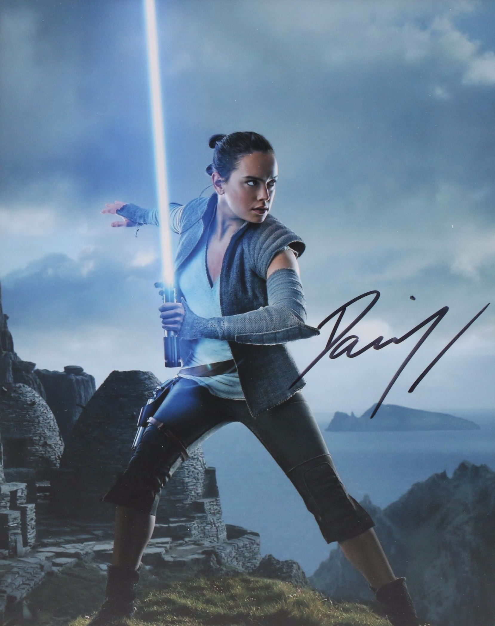 Daisy Ridley Signed "Star Wars: The Last Jedi" Giclée Publicity Print