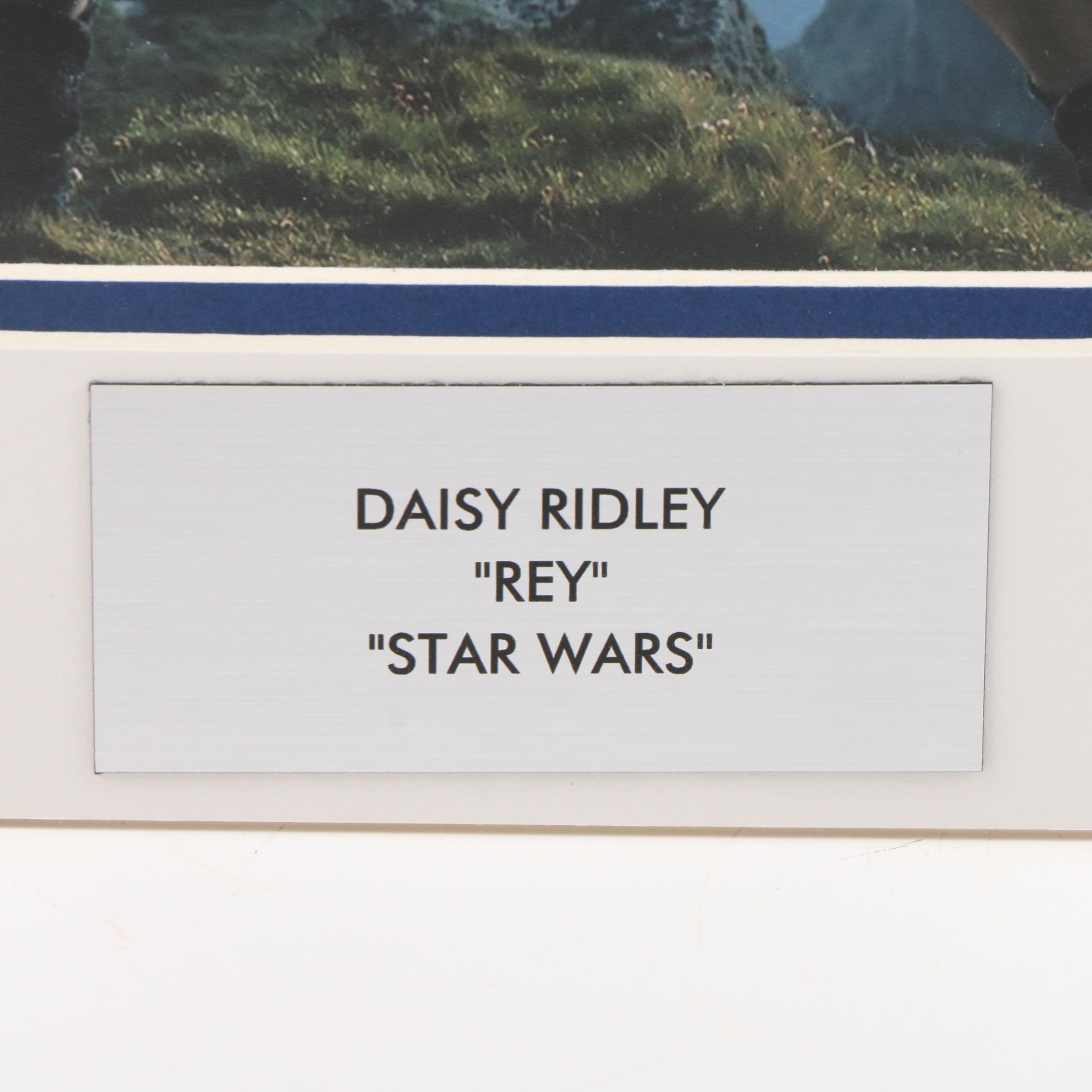 Daisy Ridley Signed "Star Wars: The Last Jedi" Giclée Publicity Print