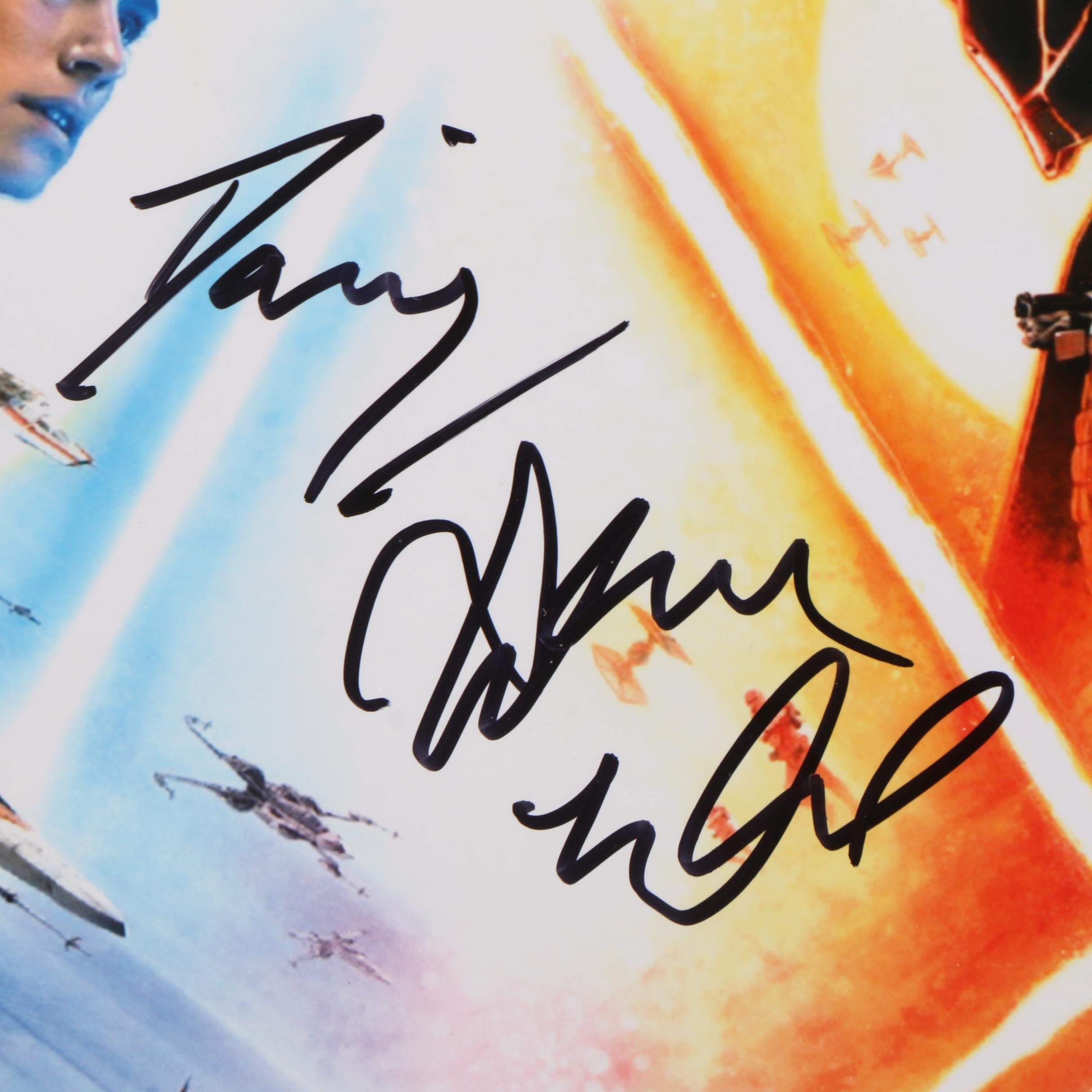Adam Driver "Kylo Ren" and Daisy Ridley "Rey" Signed Star Wars Publicity Print
